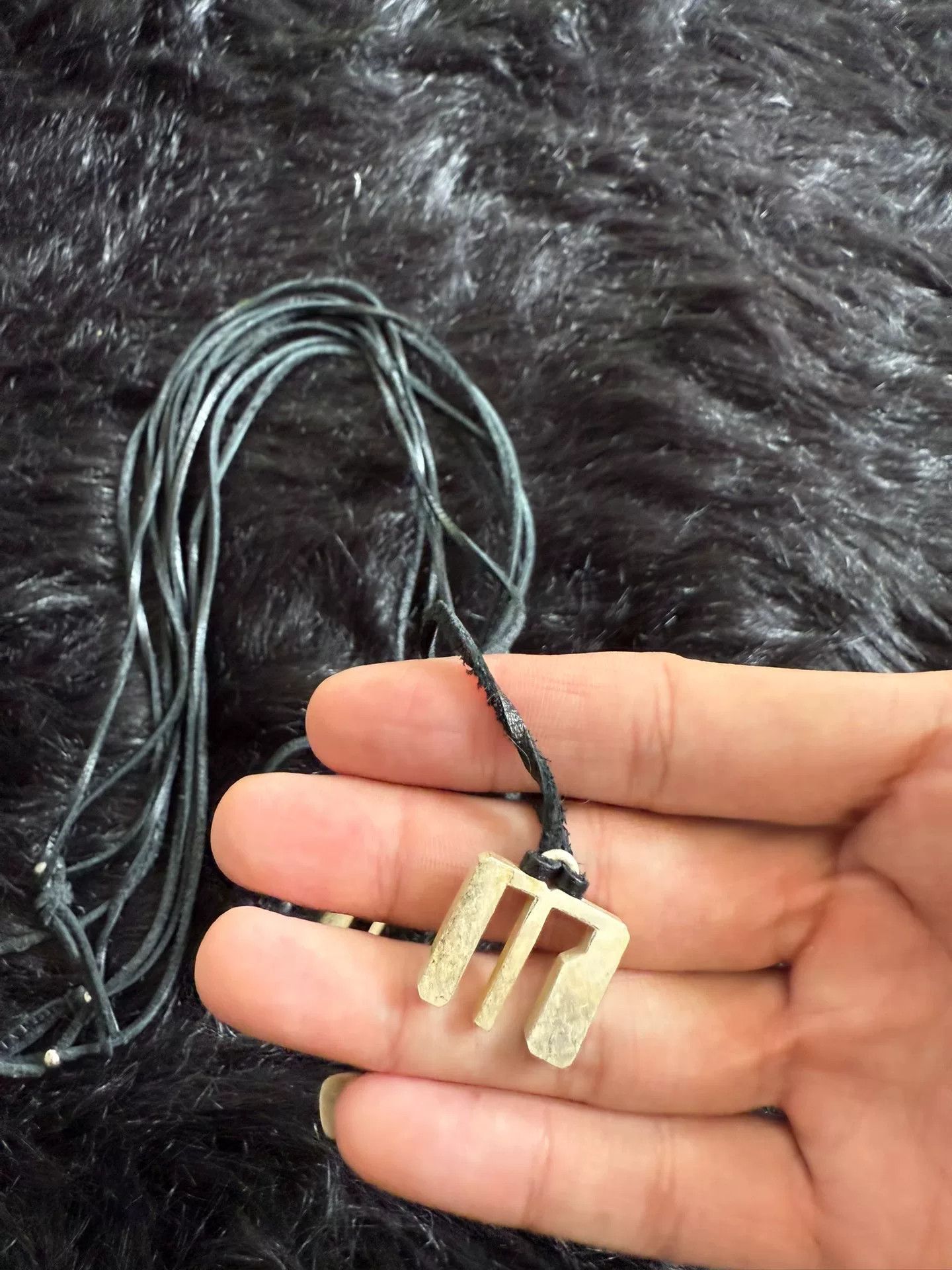 Undercover Undercover Letter Necklace with Leather String Size ONE SIZE - 2 Thumbnail