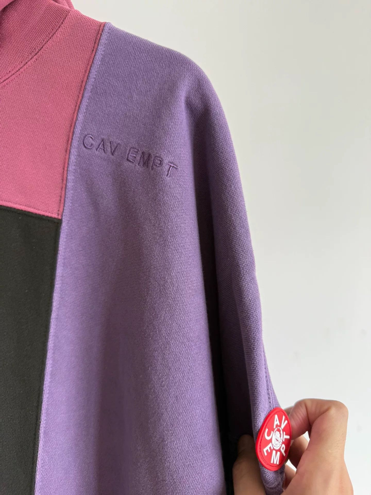 Cav Empt c.e Cavempt Purple Patchwork Hoodie Size US XL / EU 56 / 4 - 3 Thumbnail