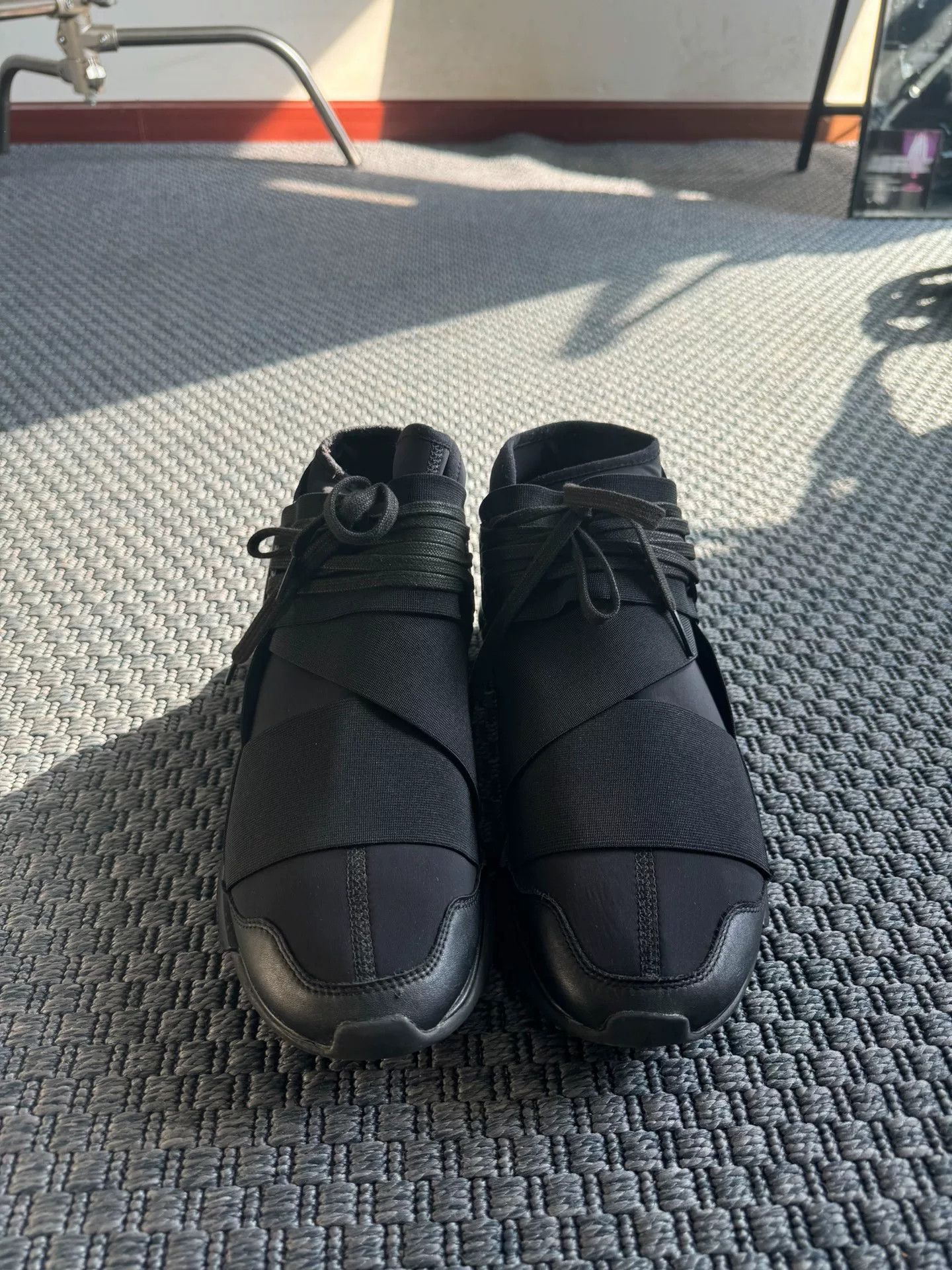 Y-3 Adidas Y-3 Qasa Hight Black Warrior Sneakers Size US 9 / EU 42 - 3 Thumbnail