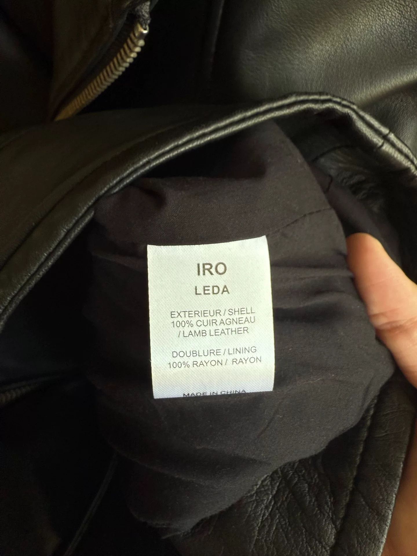 Iro IRO Lambskin Leather Motorcycle Jacket Size US L / EU 52-54 / 3 - 6 Thumbnail