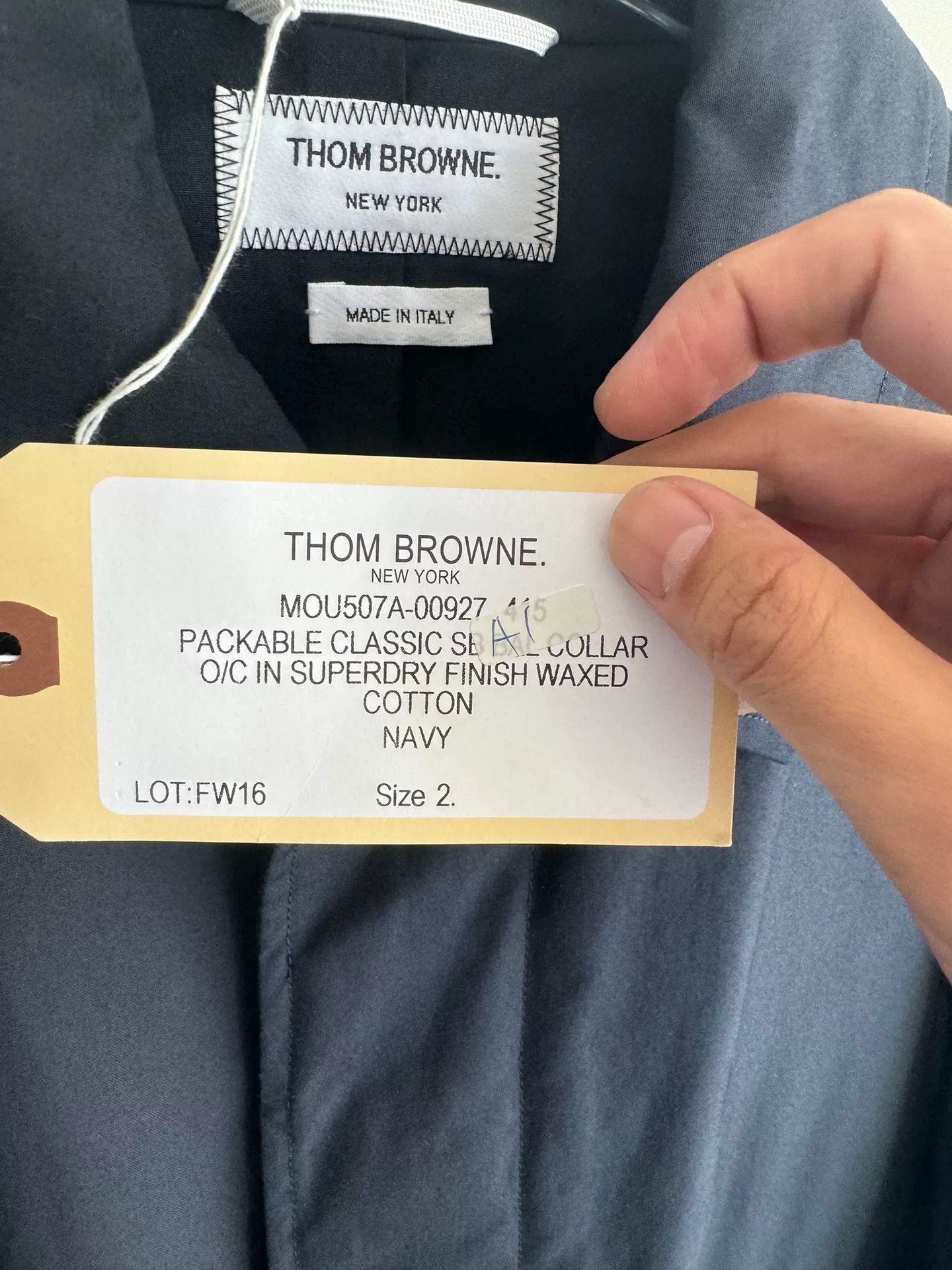 Thom Browne Thom Browne Navy Rainproof Trench Coat Size US M / EU 48-50 / 2 - 3 Thumbnail