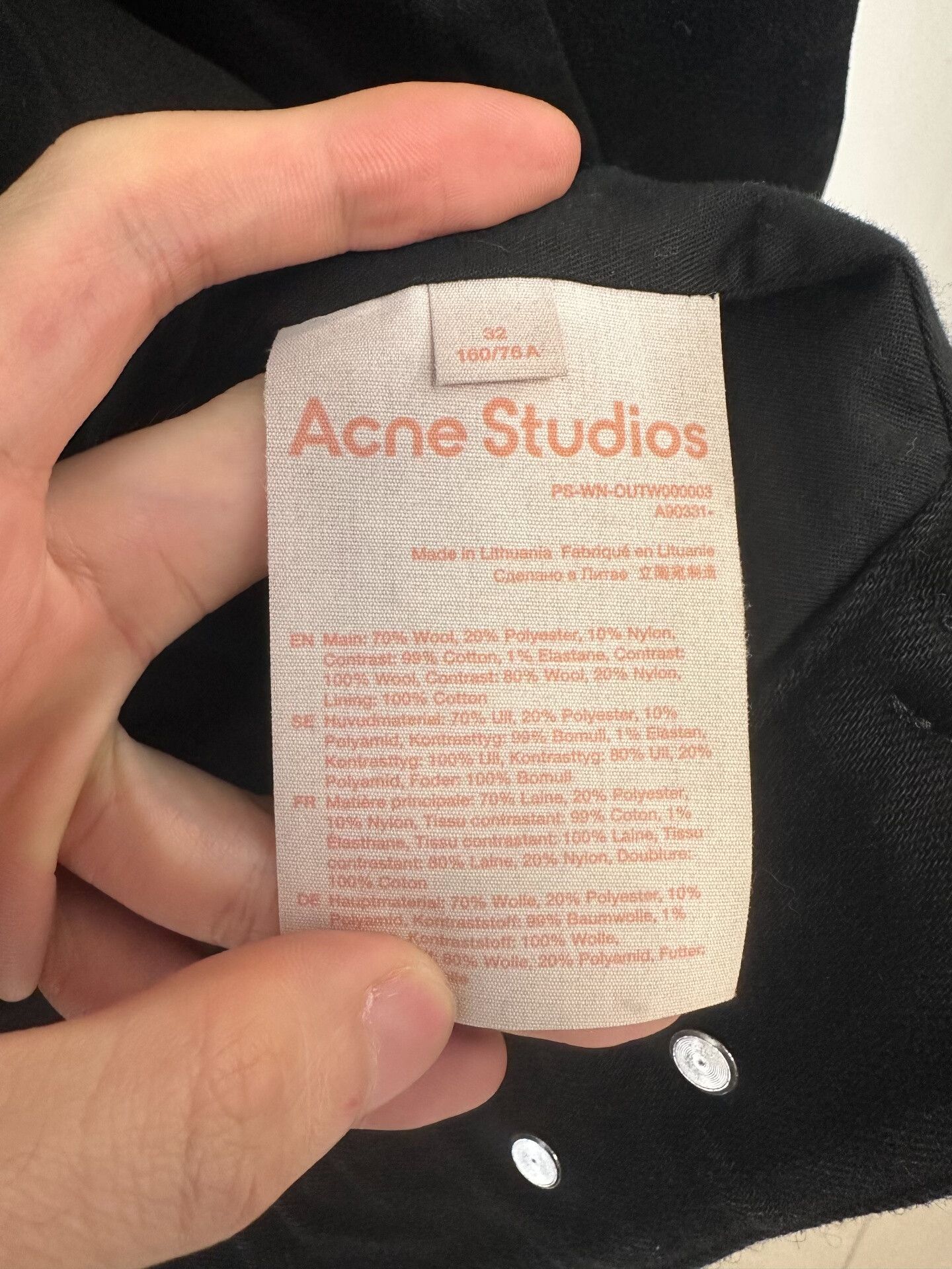 Acne Studios Acne Studios Wool Plaid Coat Size US XS / EU 42 / 0 - 5 Thumbnail