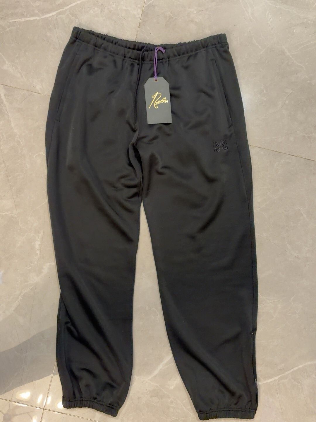 Needles Needles Black Butterfly Embroidered Sweatpants Size US 28 / EU 44 - 4 Thumbnail