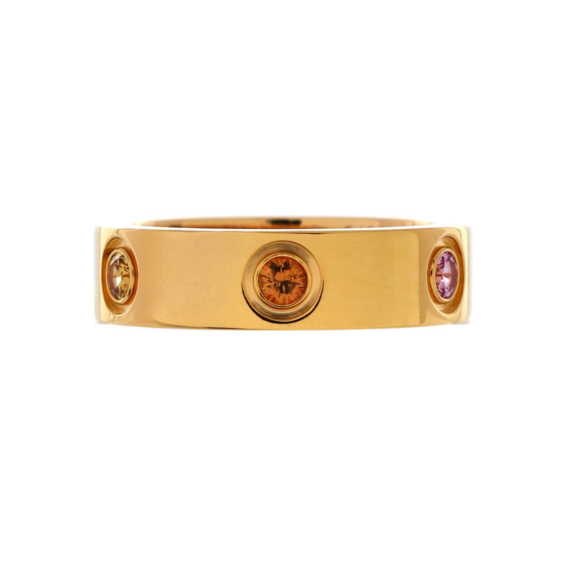 Cartier Love 6 Stone Band Ring Size ONE SIZE - 2 Thumbnail