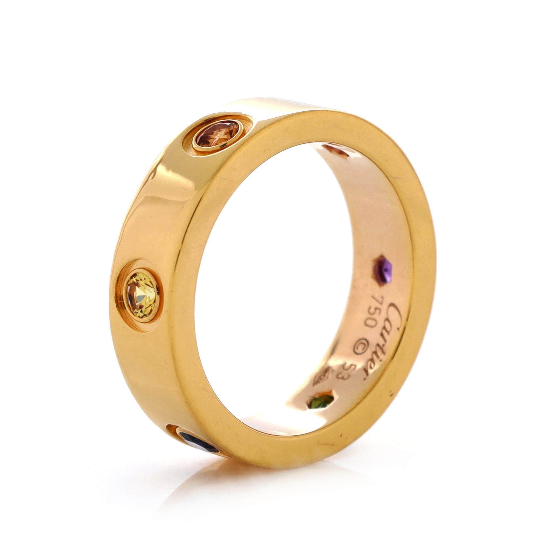 Cartier Love 6 Stone Band Ring Size ONE SIZE - 3 Thumbnail
