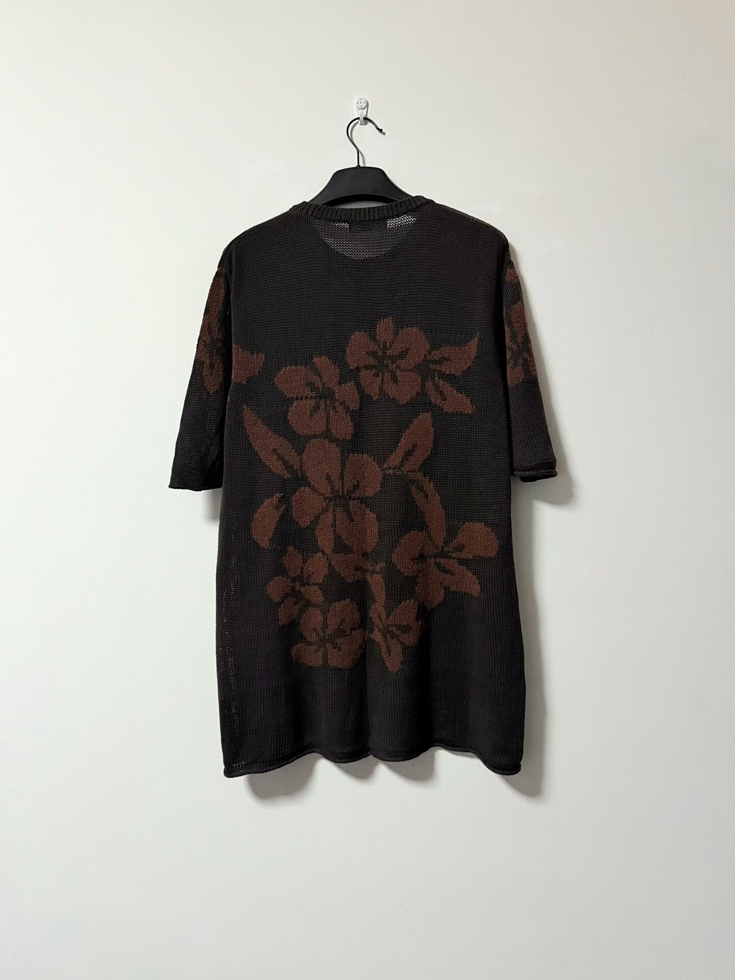 Yohji Yamamoto Yohji Yamamoto Floral Knit Sweater Size US L / EU 52-54 / 3 - 2 Thumbnail