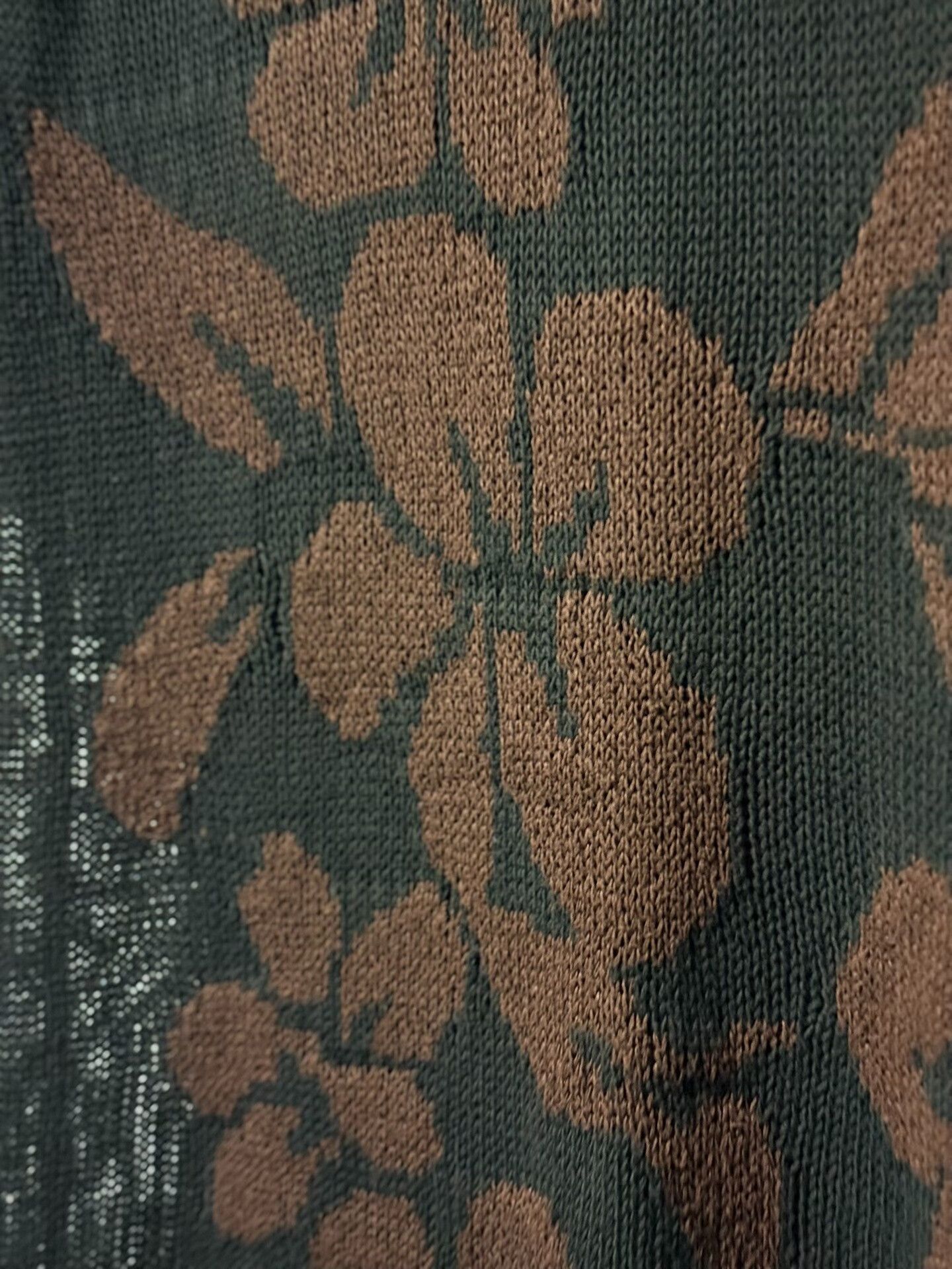 Yohji Yamamoto Yohji Yamamoto Floral Knit Sweater Size US L / EU 52-54 / 3 - 6 Thumbnail