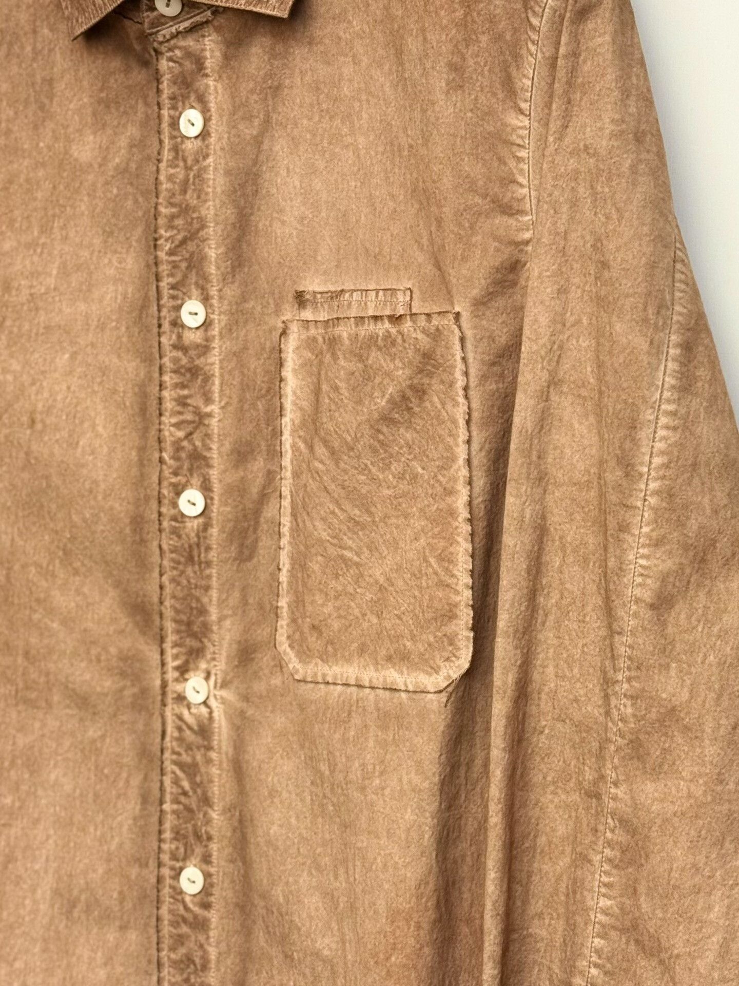 DUST Dark Aesthetic Deconstructed Brown Shirt Size US L / EU 52-54 / 3 - 6 Thumbnail