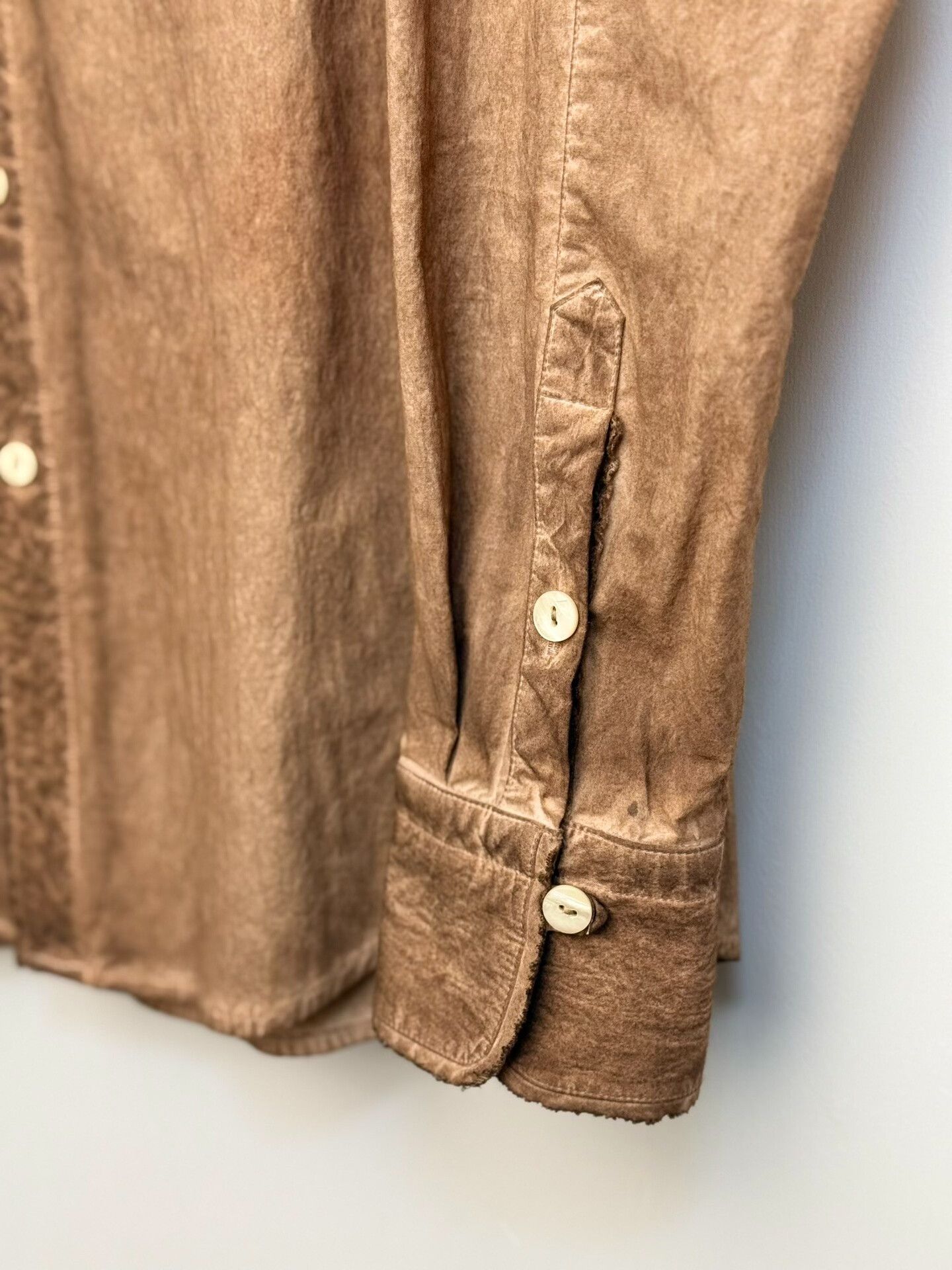 DUST Dark Aesthetic Deconstructed Brown Shirt Size US L / EU 52-54 / 3 - 7 Thumbnail
