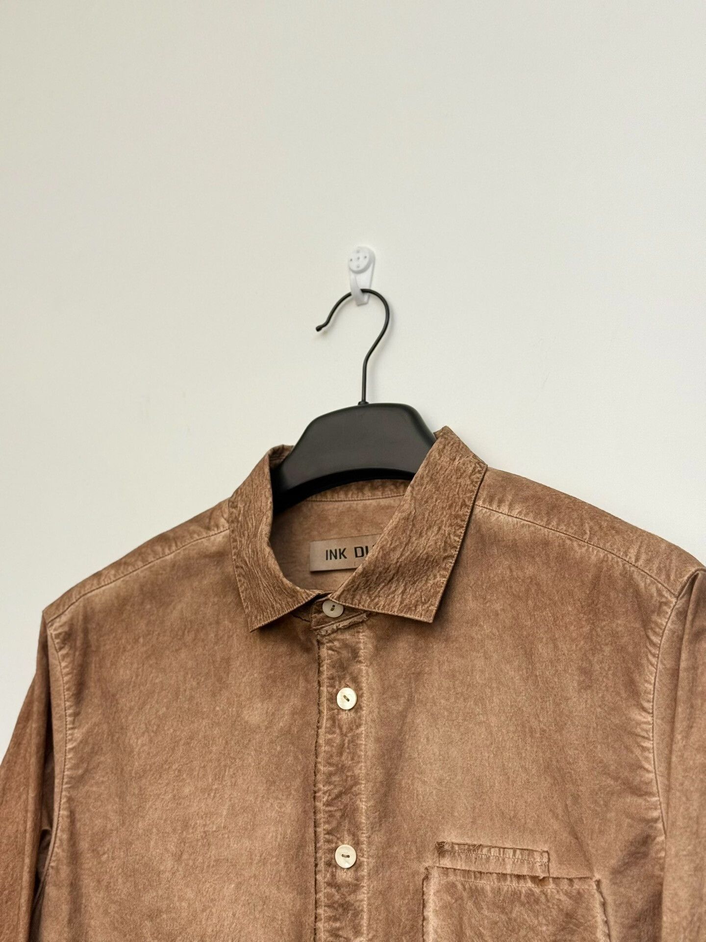 DUST Dark Aesthetic Deconstructed Brown Shirt Size US L / EU 52-54 / 3 - 3 Thumbnail
