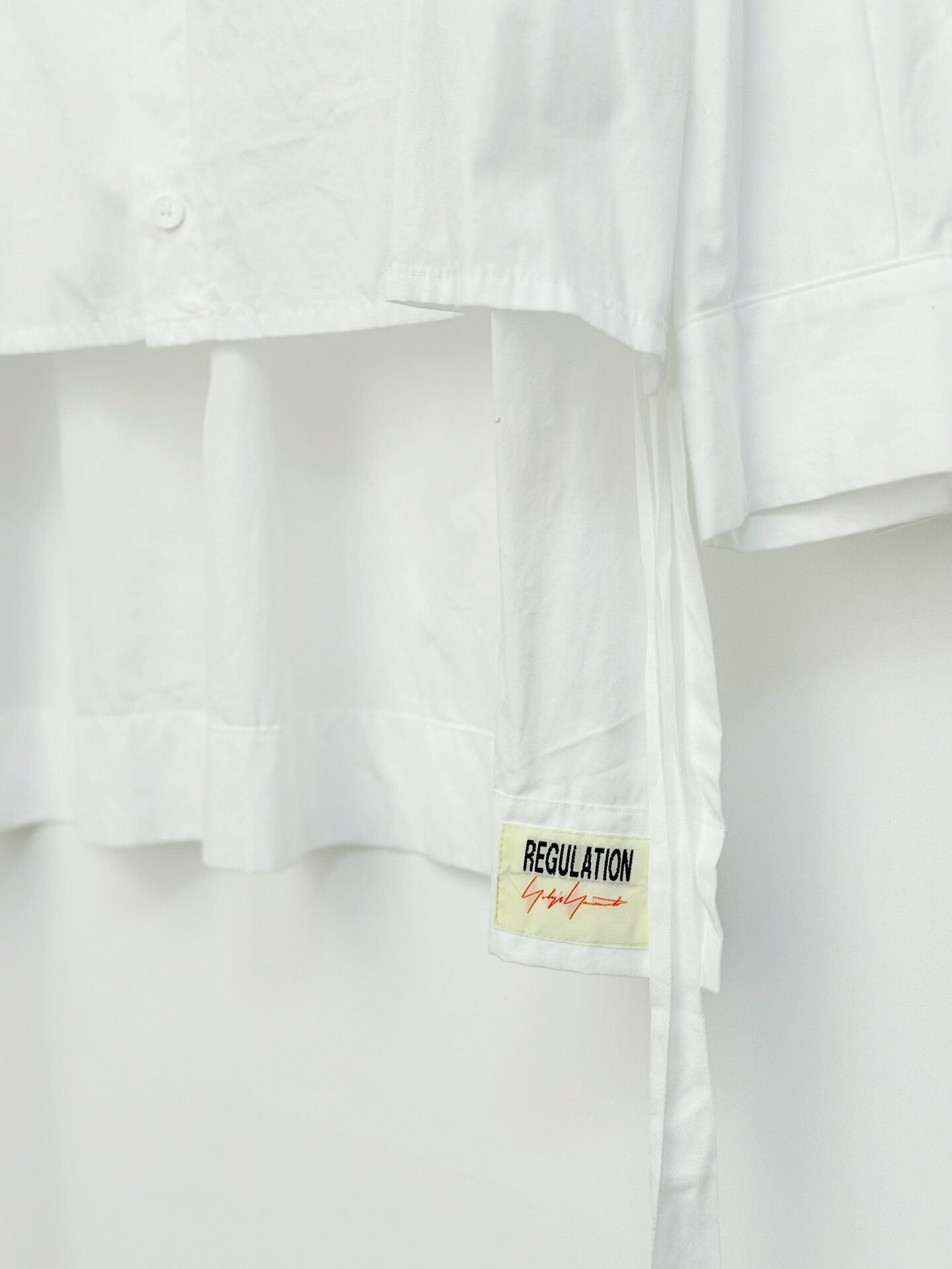 Yohji Yamamoto Yohji Yamamoto White Asymmetrical Shirt Size L / US 10 / IT 46 - 6 Thumbnail