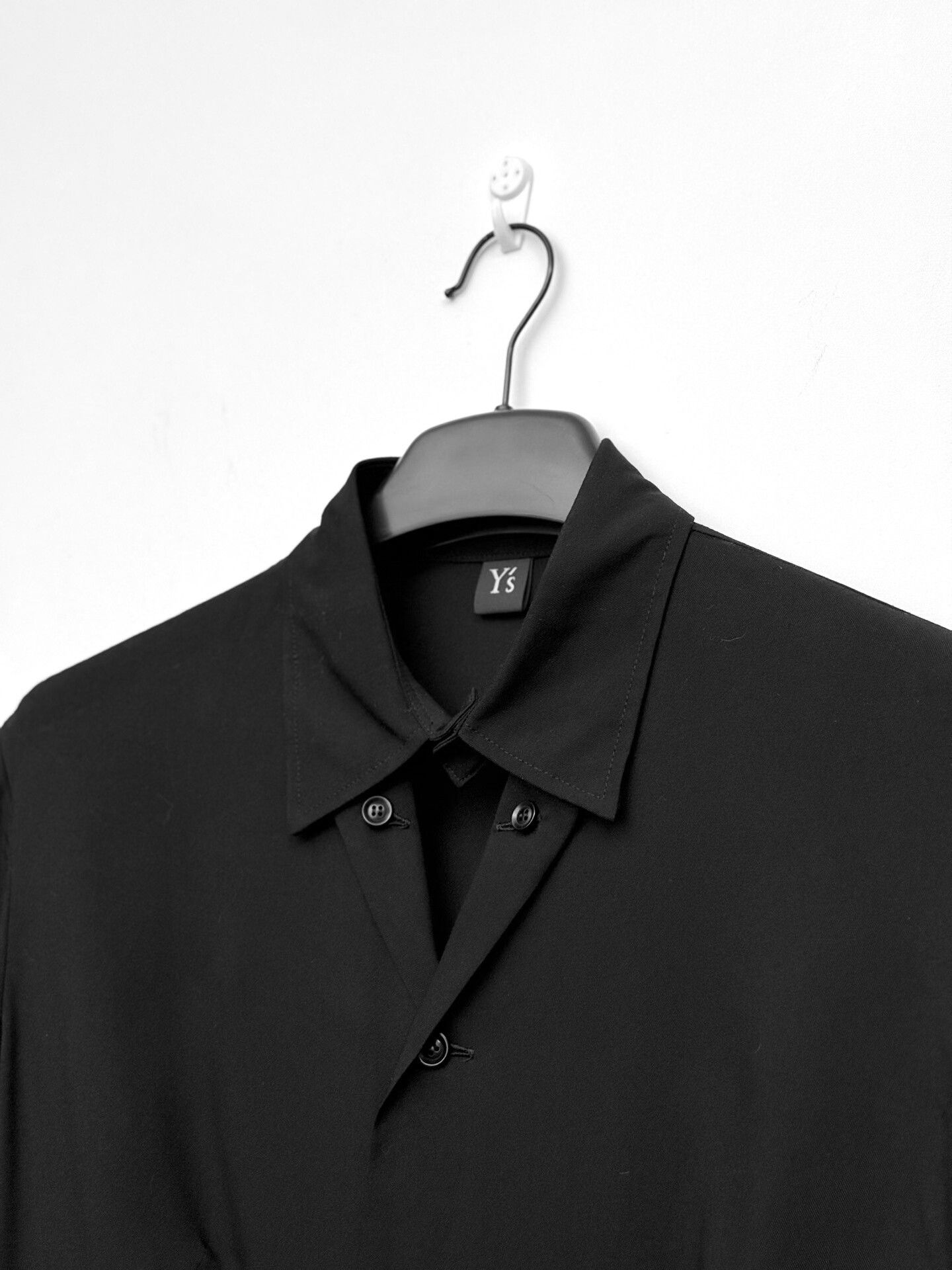 Yohji Yamamoto Yohji Yamamoto Black Long Sleeve Shirt Size L / US 10 / IT 46 - 4 Thumbnail