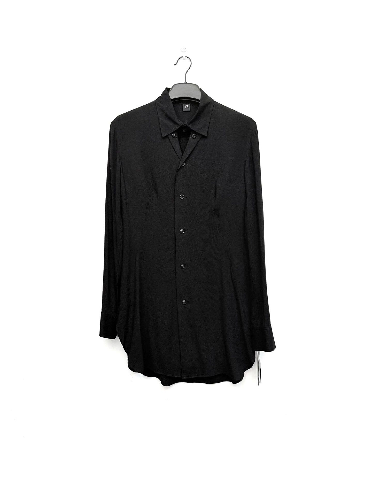Yohji Yamamoto Yohji Yamamoto Black Long Sleeve Shirt Size L / US 10 / IT 46 - 2 Thumbnail