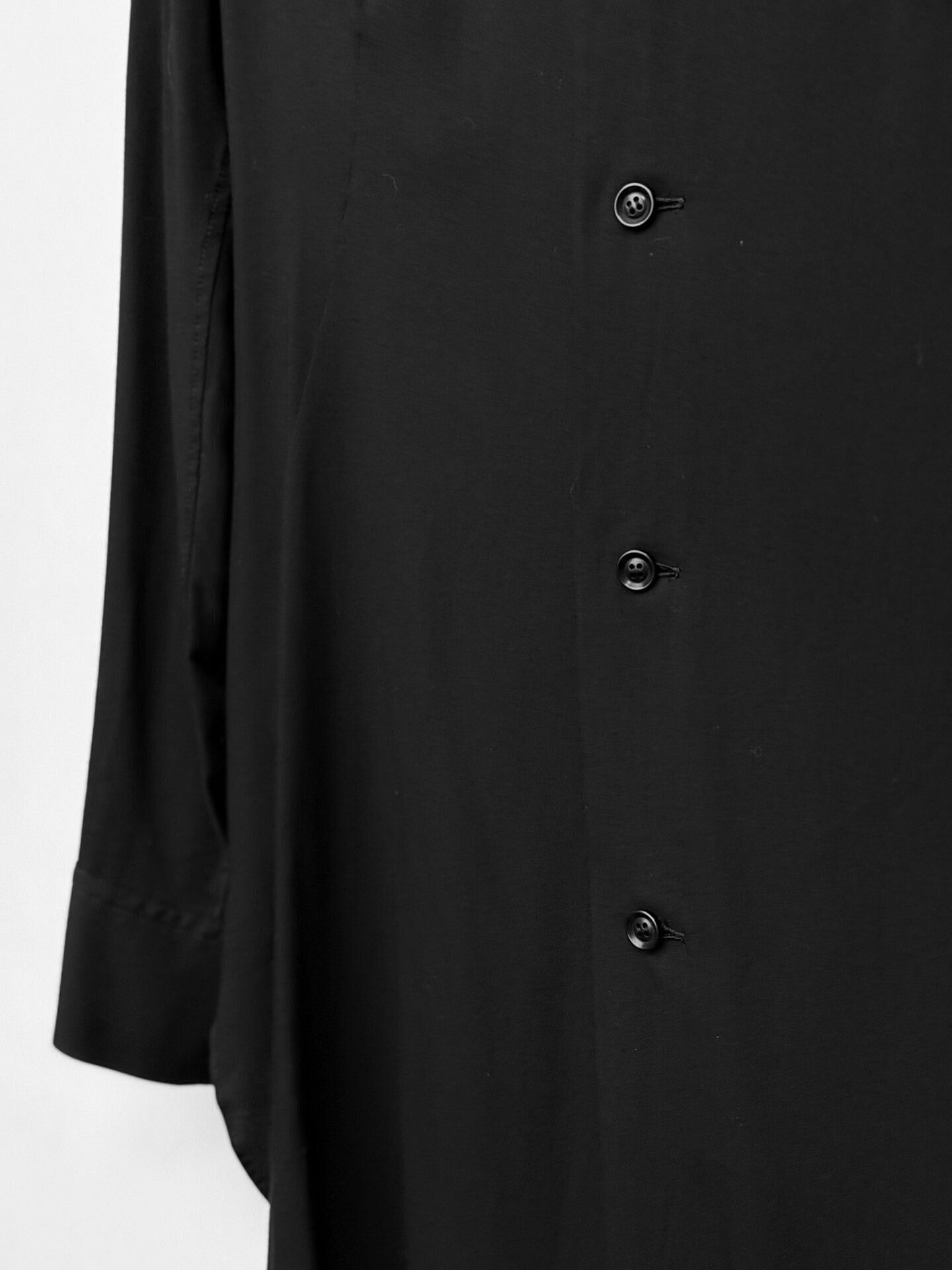 Yohji Yamamoto Yohji Yamamoto Black Long Sleeve Shirt Size L / US 10 / IT 46 - 7 Thumbnail