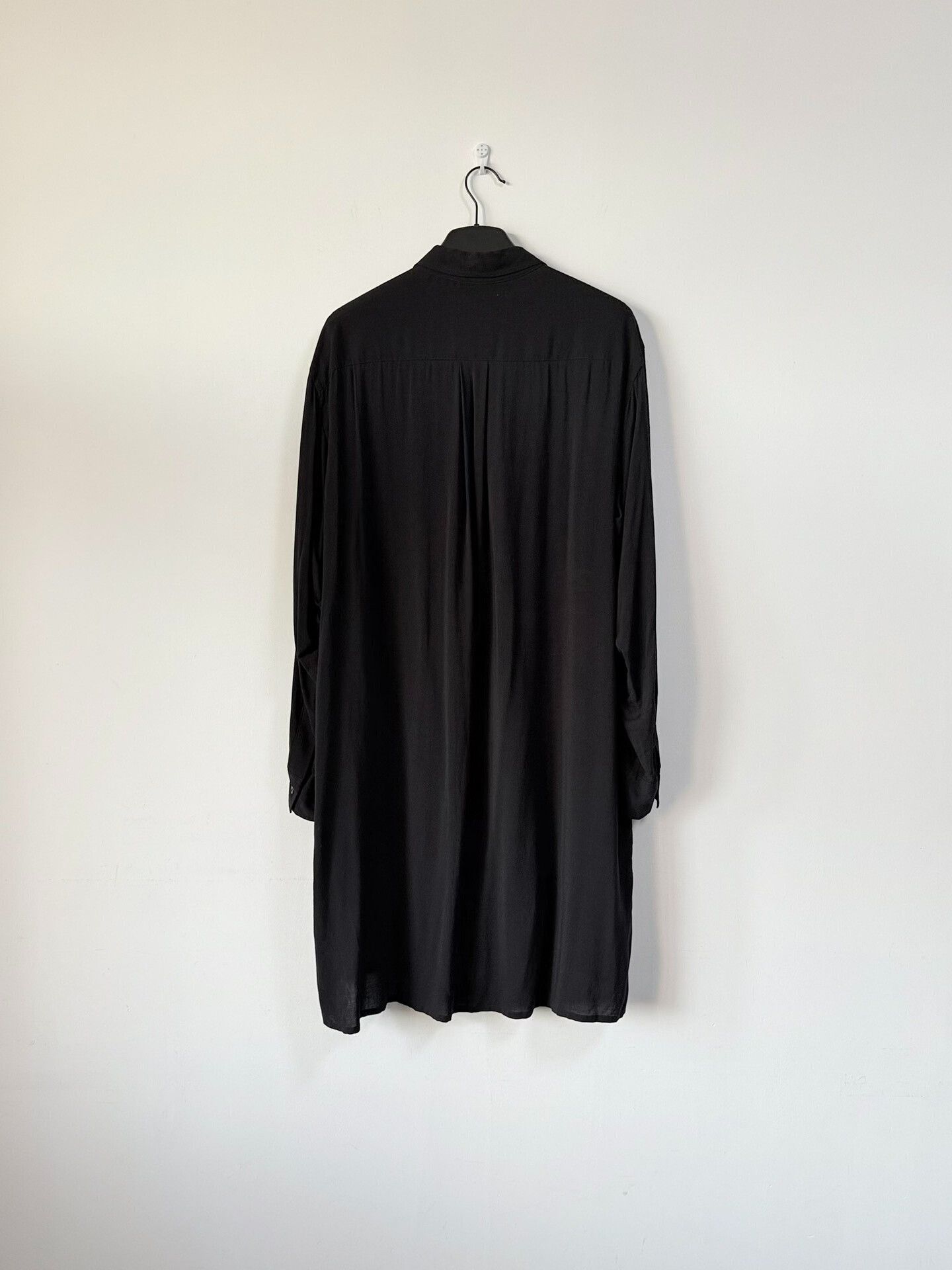 Yohji Yamamoto Yohji Yamamoto Black Scandal Silk Shirt Size L / US 10 / IT 46 - 2 Thumbnail