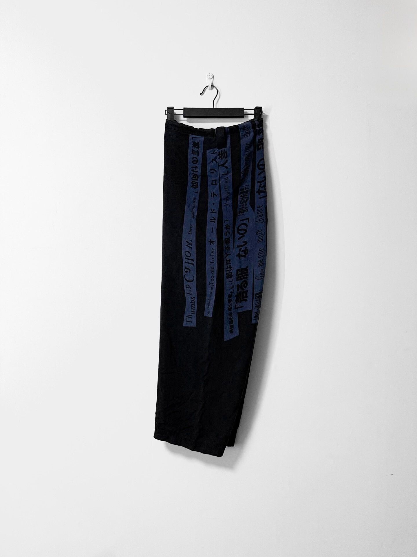 Yohji Yamamoto Yohji Yamamoto Blue Character Wide-Leg Trousers Size US 30 / EU 46 - 3 Thumbnail