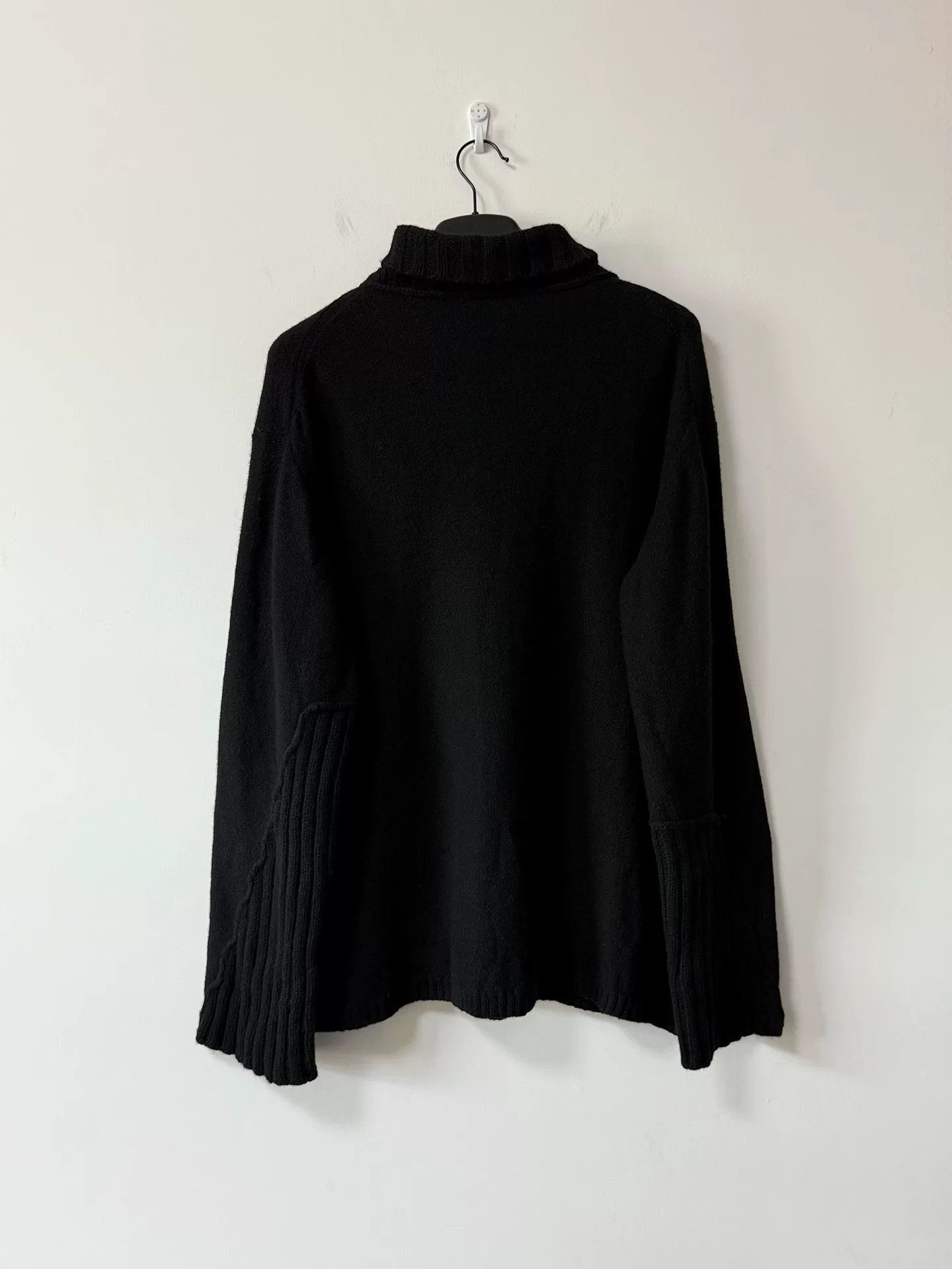 Yohji Yamamoto Yohji Yamamoto Mens Black Knit Sweater Size US L / EU 52-54 / 3 - 2 Thumbnail