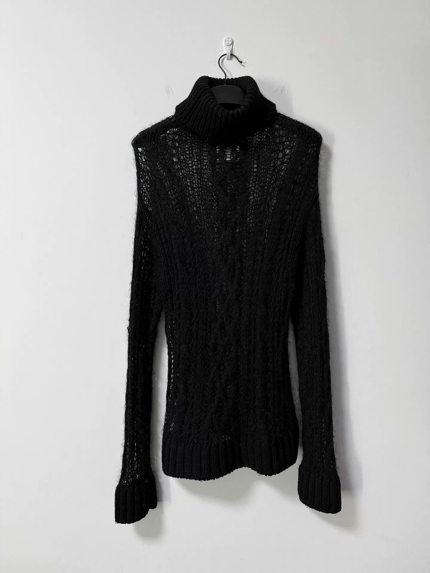 Takahiromiyashita The Soloist. Black Hollow Knit Sweater Size US L / EU 52-54 / 3 - 4 Thumbnail