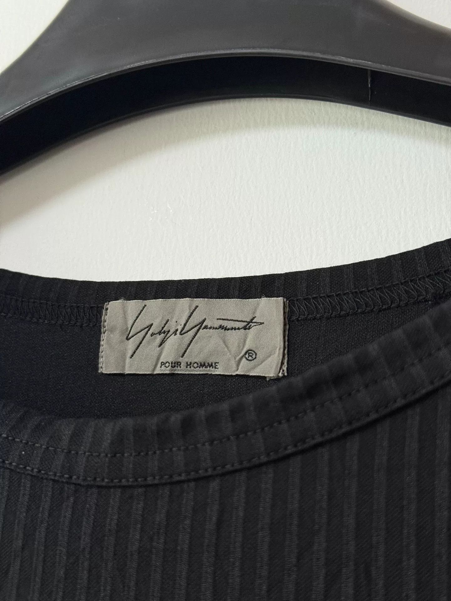Yohji Yamamoto Yohji Yamamoto Striped Wrinkle Cut T-Shirt Size US L / EU 52-54 / 3 - 4 Thumbnail