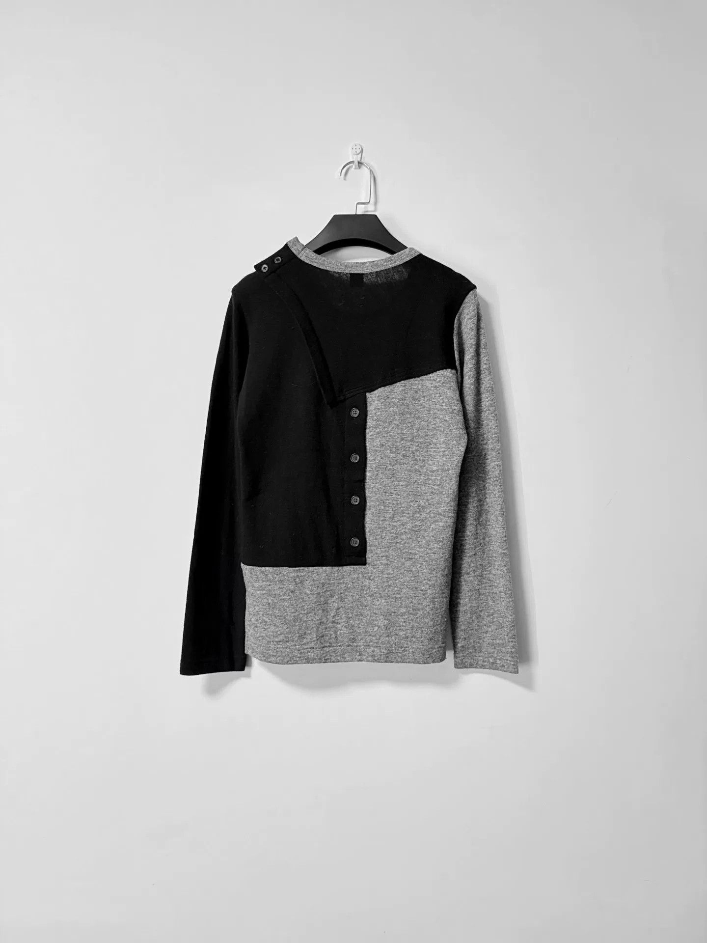 Yohji Yamamoto Yohji Yamamoto Color-Blocked Knit Sweater Size US M / EU 48-50 / 2 - 2 Thumbnail