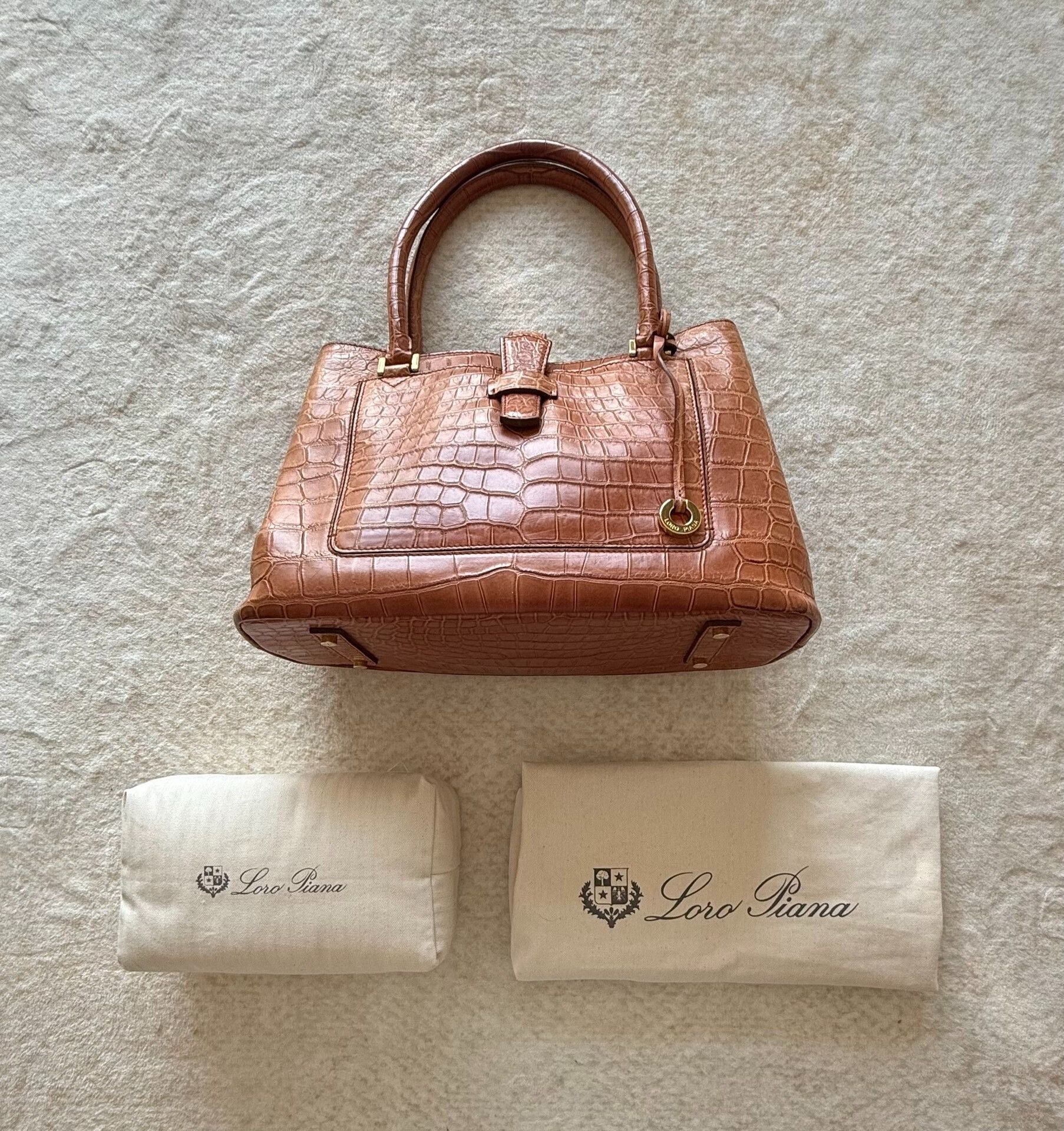 Loro Piana Loro Piana Bellevue Crocodile Handbag Size ONE SIZE - 4 Thumbnail