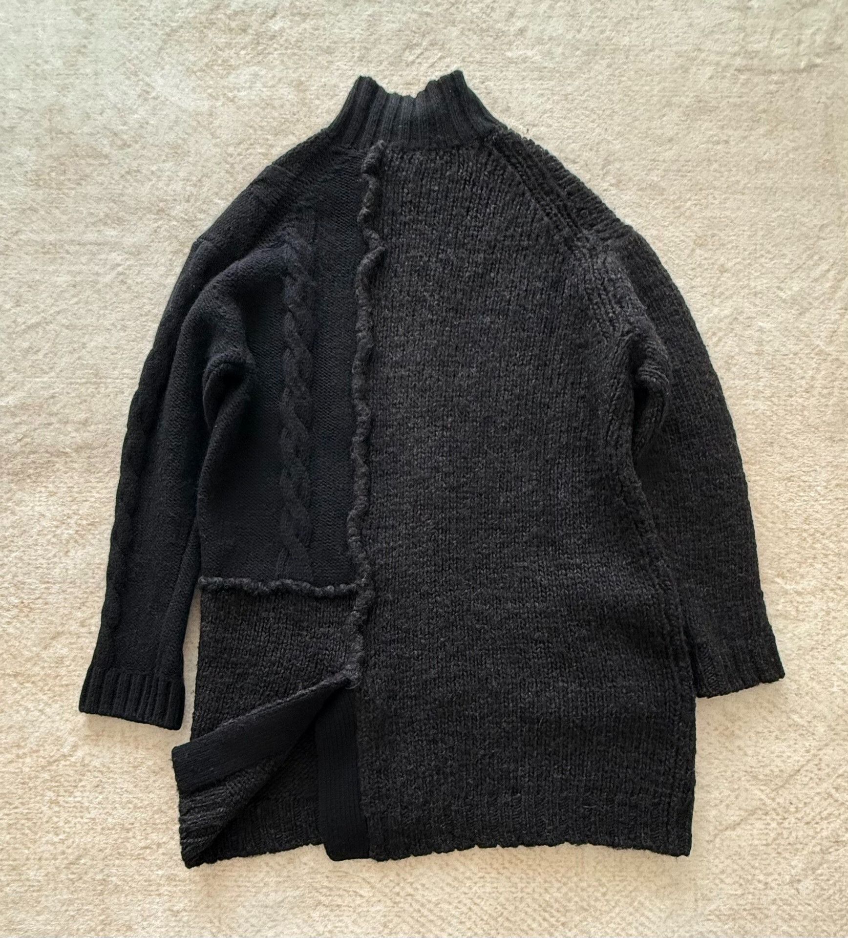 Yohji Yamamoto Yohji Yamamoto Wool Asymmetrical Sweater Coat Size US M / EU 48-50 / 2 - 4 Thumbnail