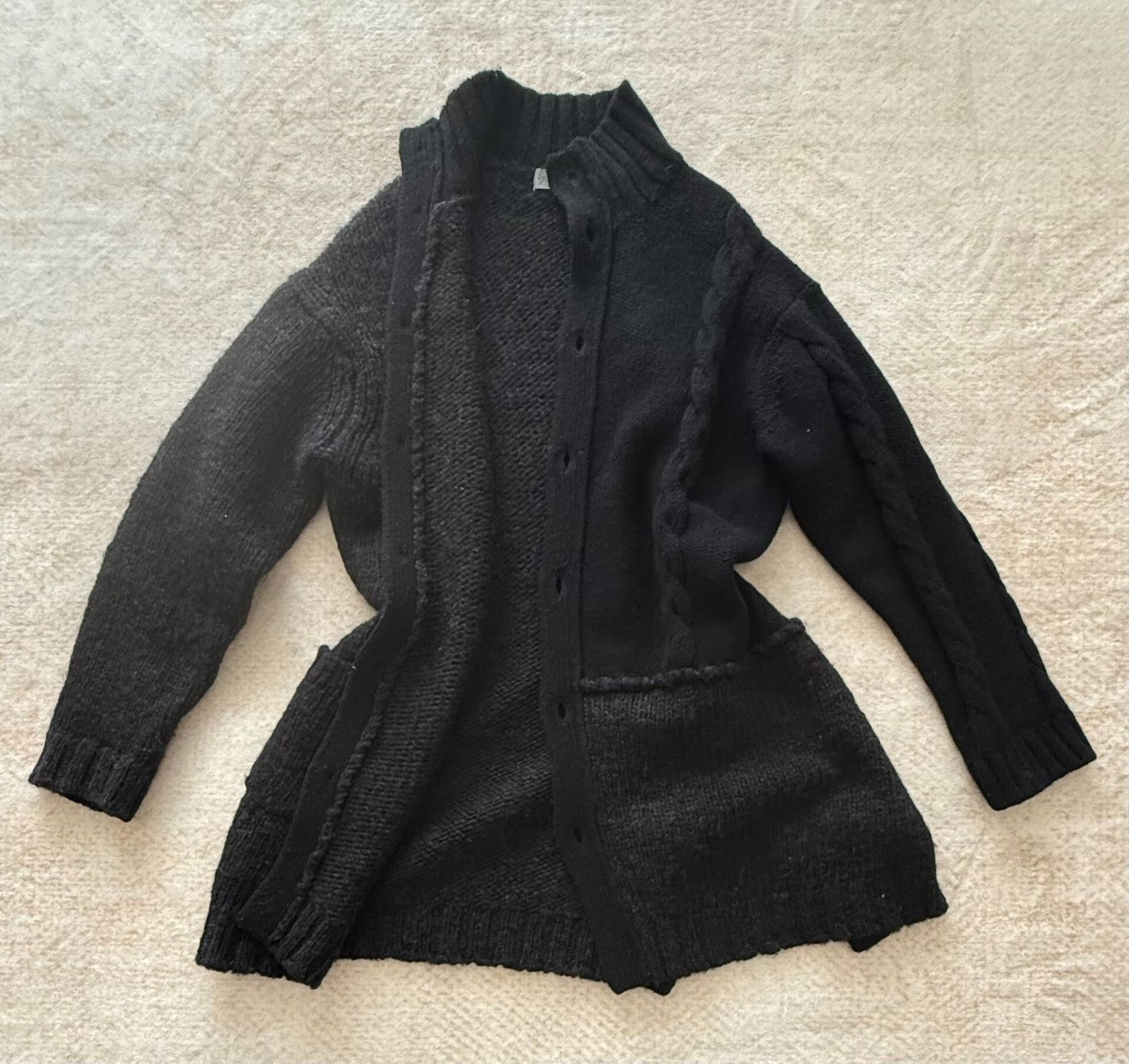 Yohji Yamamoto Yohji Yamamoto Wool Asymmetrical Sweater Coat Size US M / EU 48-50 / 2 - 2 Thumbnail