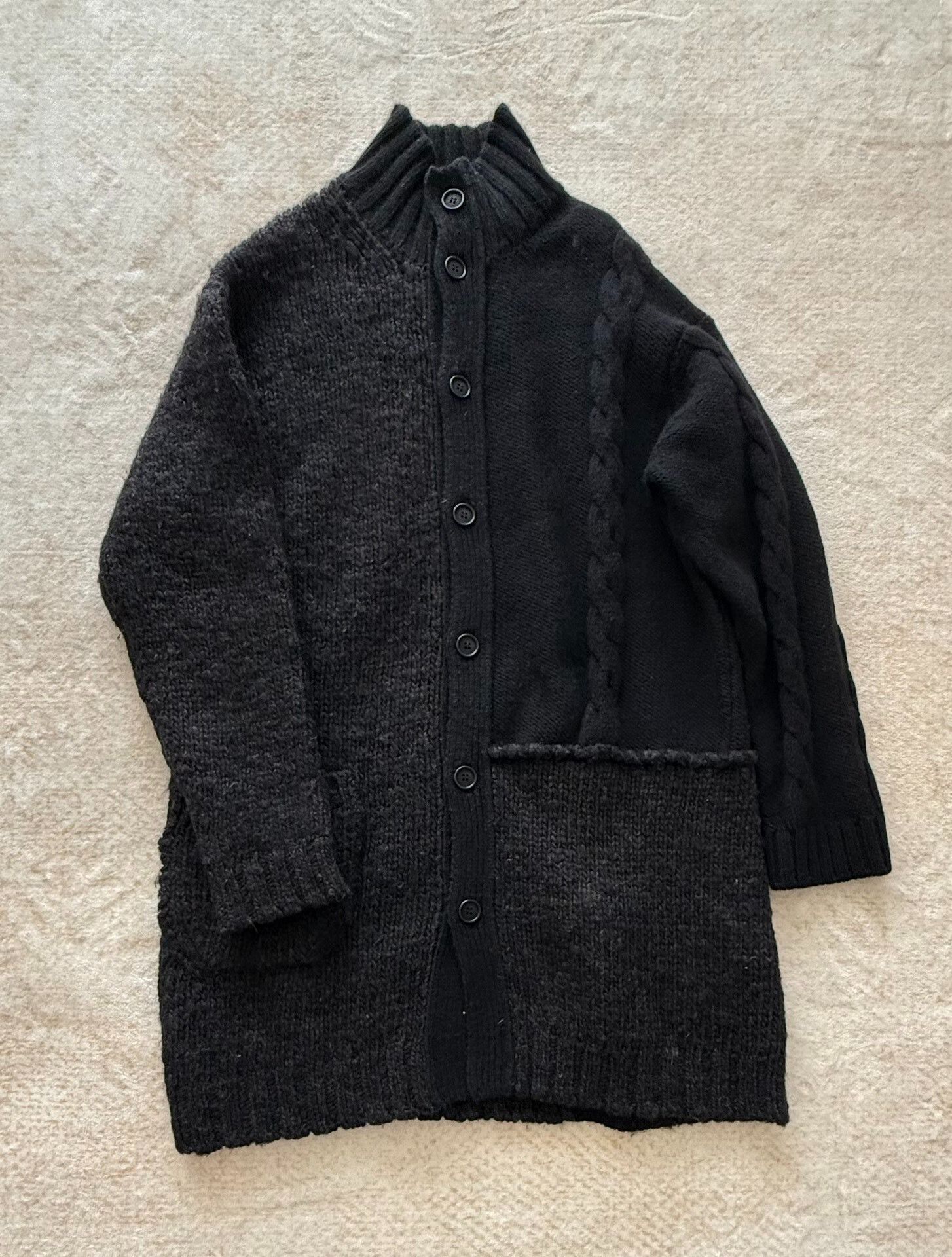 Yohji Yamamoto Yohji Yamamoto Wool Asymmetrical Sweater Coat Size US M / EU 48-50 / 2 - 3 Thumbnail