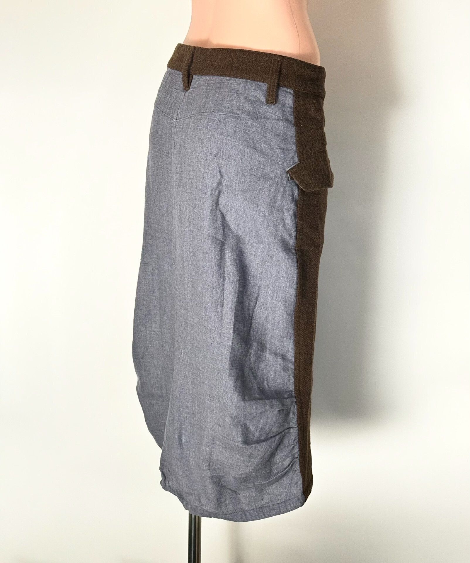 Y's Yohji Yamamoto Patchwork Skirt Size 29" - 3 Thumbnail