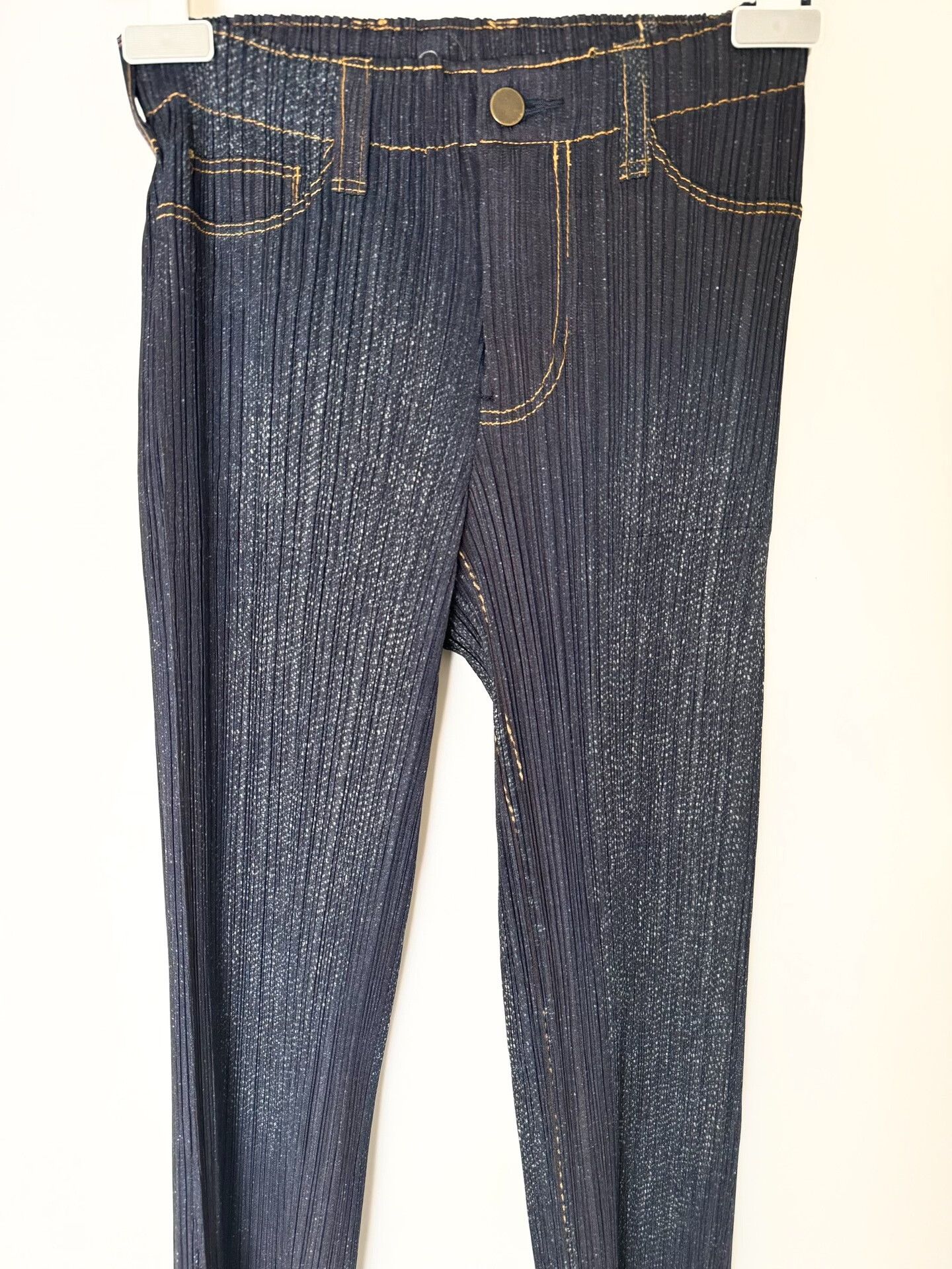 Pleats Please Issey Miyake Issey Miyake Pleats Please Blue Jeans Size 24" / US 00 / IT 34 - 2 Thumbnail