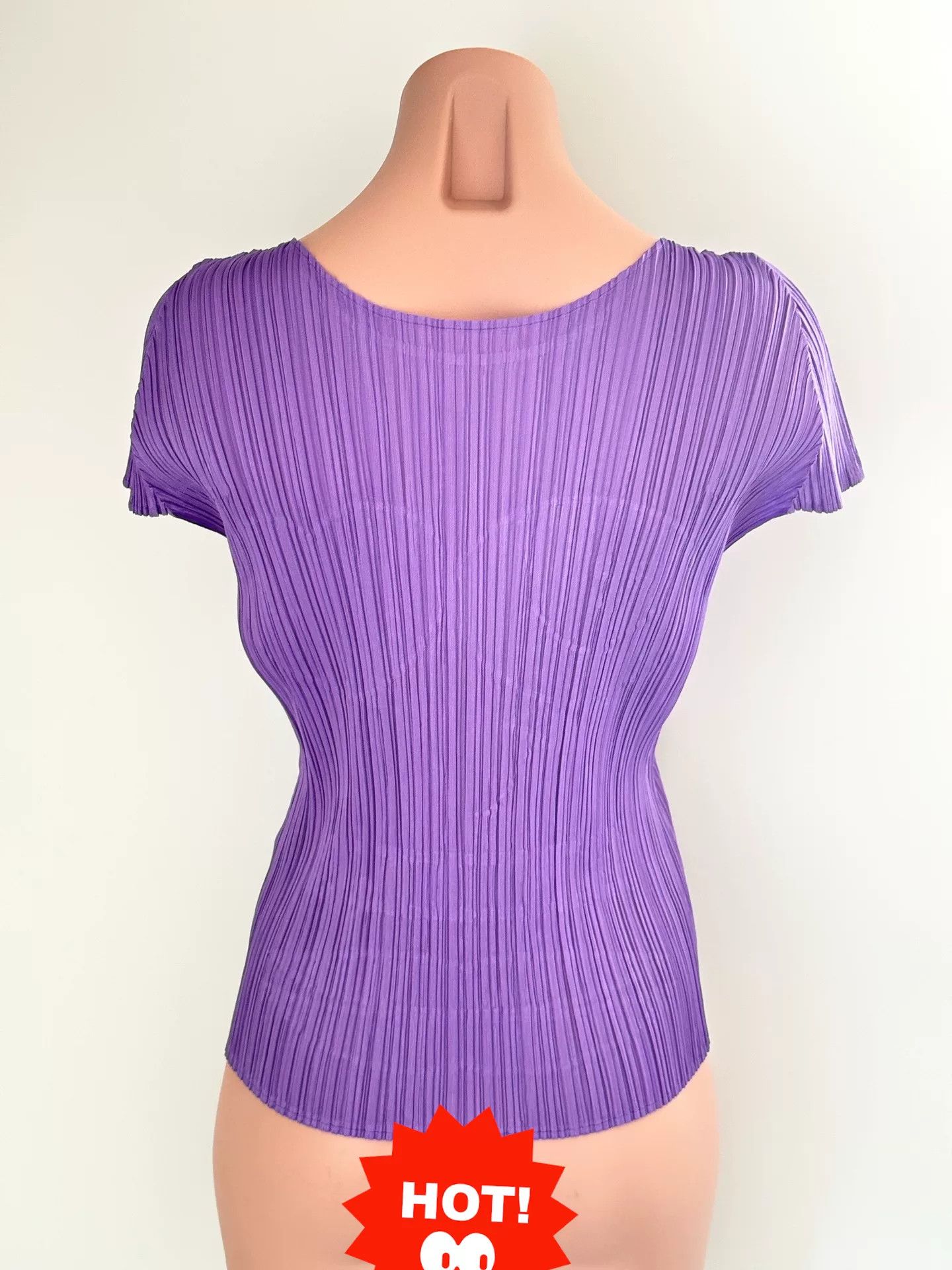 Issey Miyake Issey Miyake Pleats Please Purple T-Shirt Size L / US 10 / IT 46 - 3 Thumbnail