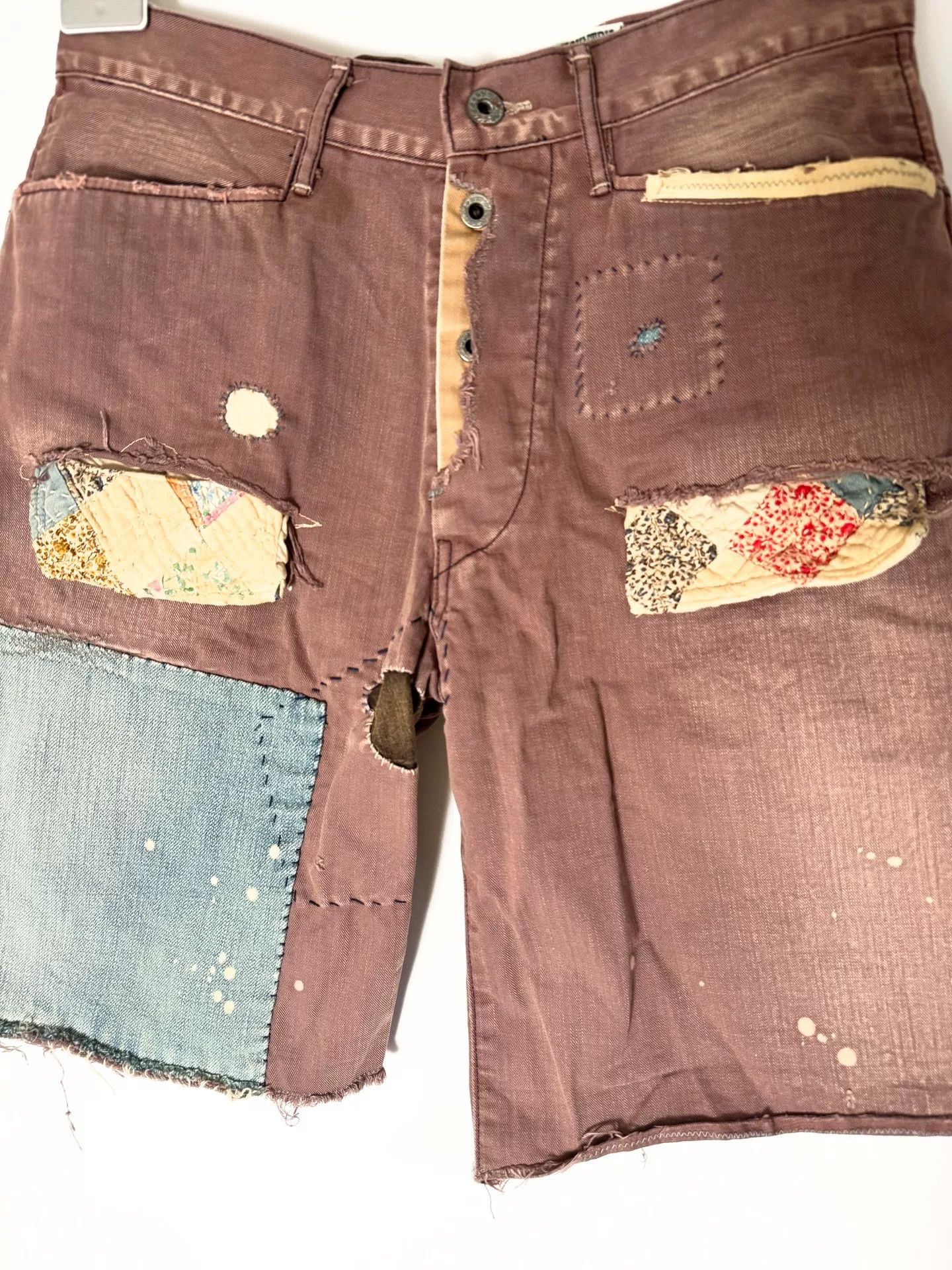 Kapital Kapital Patchwork Distressed Shorts Size US 28 / EU 44 - 2 Thumbnail