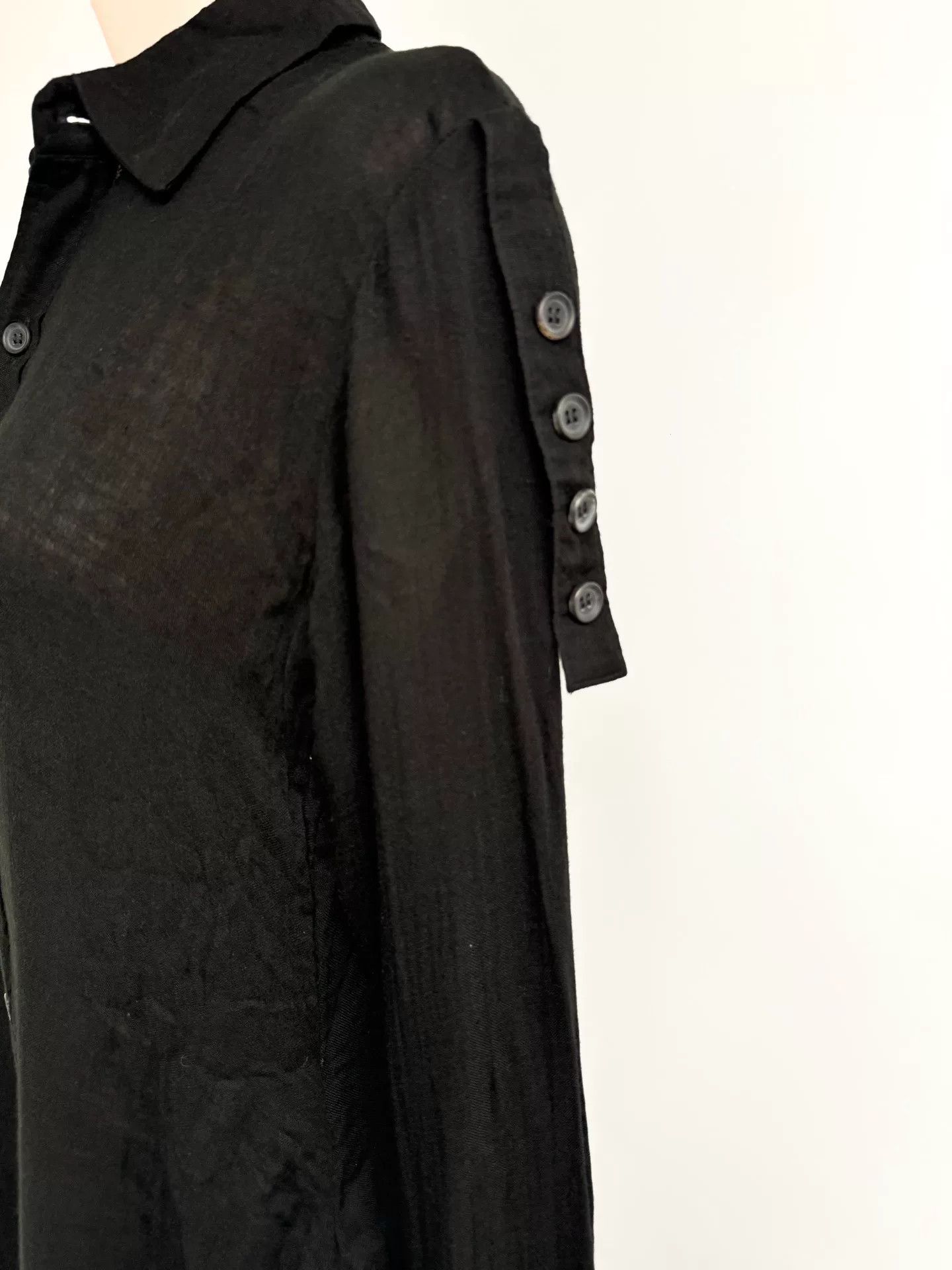 Yohji Yamamoto Yohji Yamamoto Ripped Tie Shirt Size US S / EU 44-46 / 1 - 5 Thumbnail