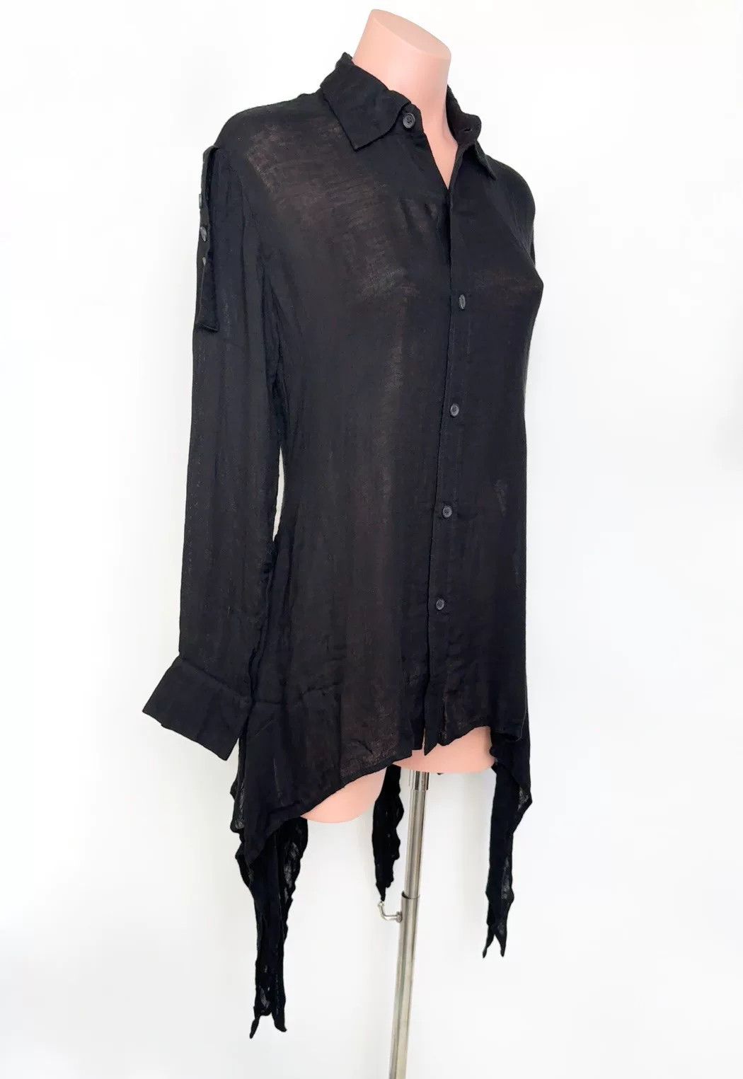 Yohji Yamamoto Yohji Yamamoto Ripped Tie Shirt Size US S / EU 44-46 / 1 - 2 Thumbnail