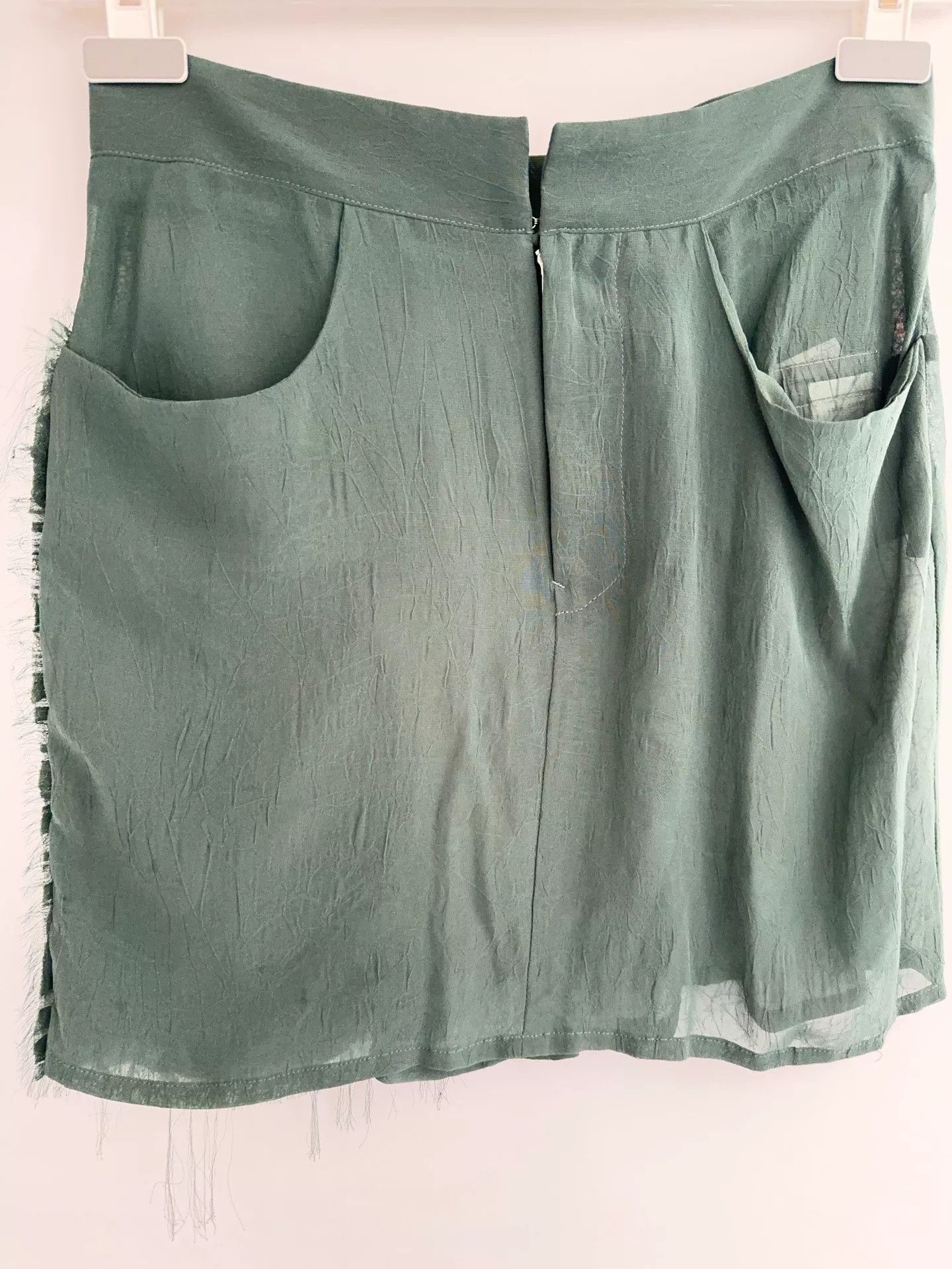 Yohji Yamamoto Yohji Yamamoto Ruffled Green Skirt Size 24" / US 00 / IT 34 - 3 Thumbnail