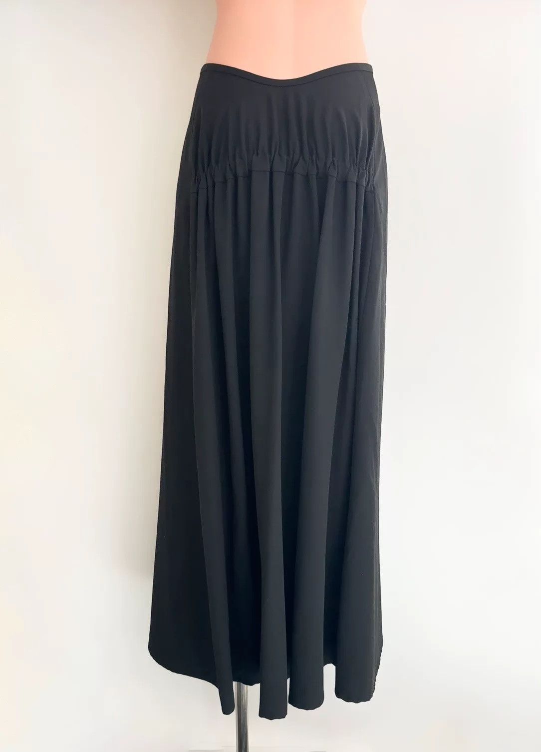 Y's Yohji Yamamoto Pleated Black Skirt Size 26" / US 2 / IT 38 - 3 Thumbnail
