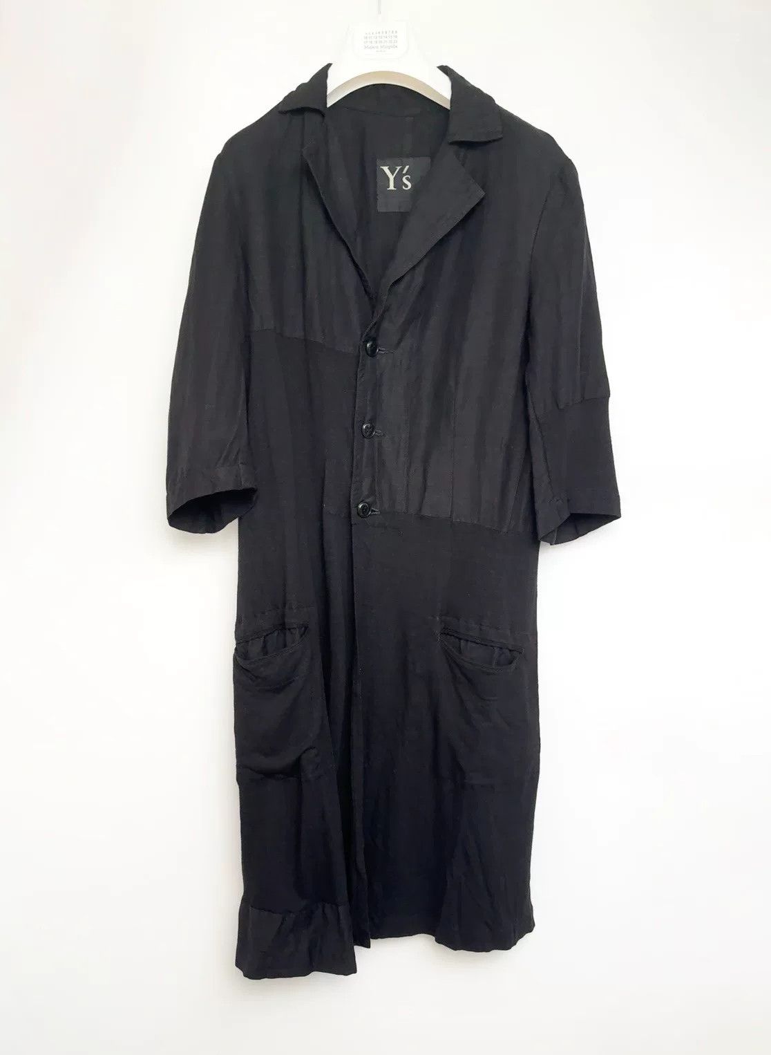 Y's Y's Mixed Material Long Cardigan Dress Size M / US 6-8 / IT 42-44 - 5 Thumbnail