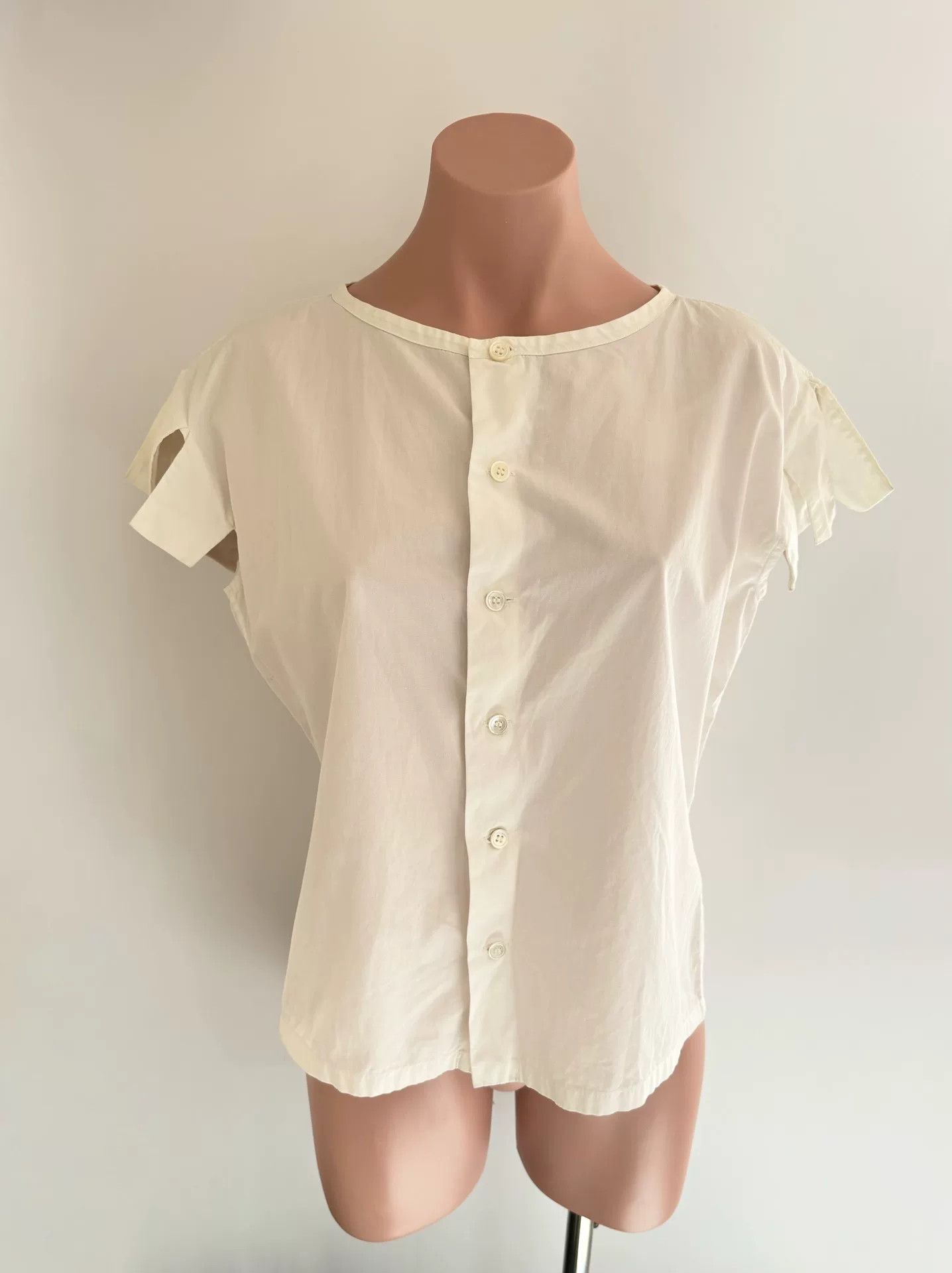 Y's Yohji Yamamoto Short Sleeve Blouse Size M / US 6-8 / IT 42-44 - 2 Thumbnail