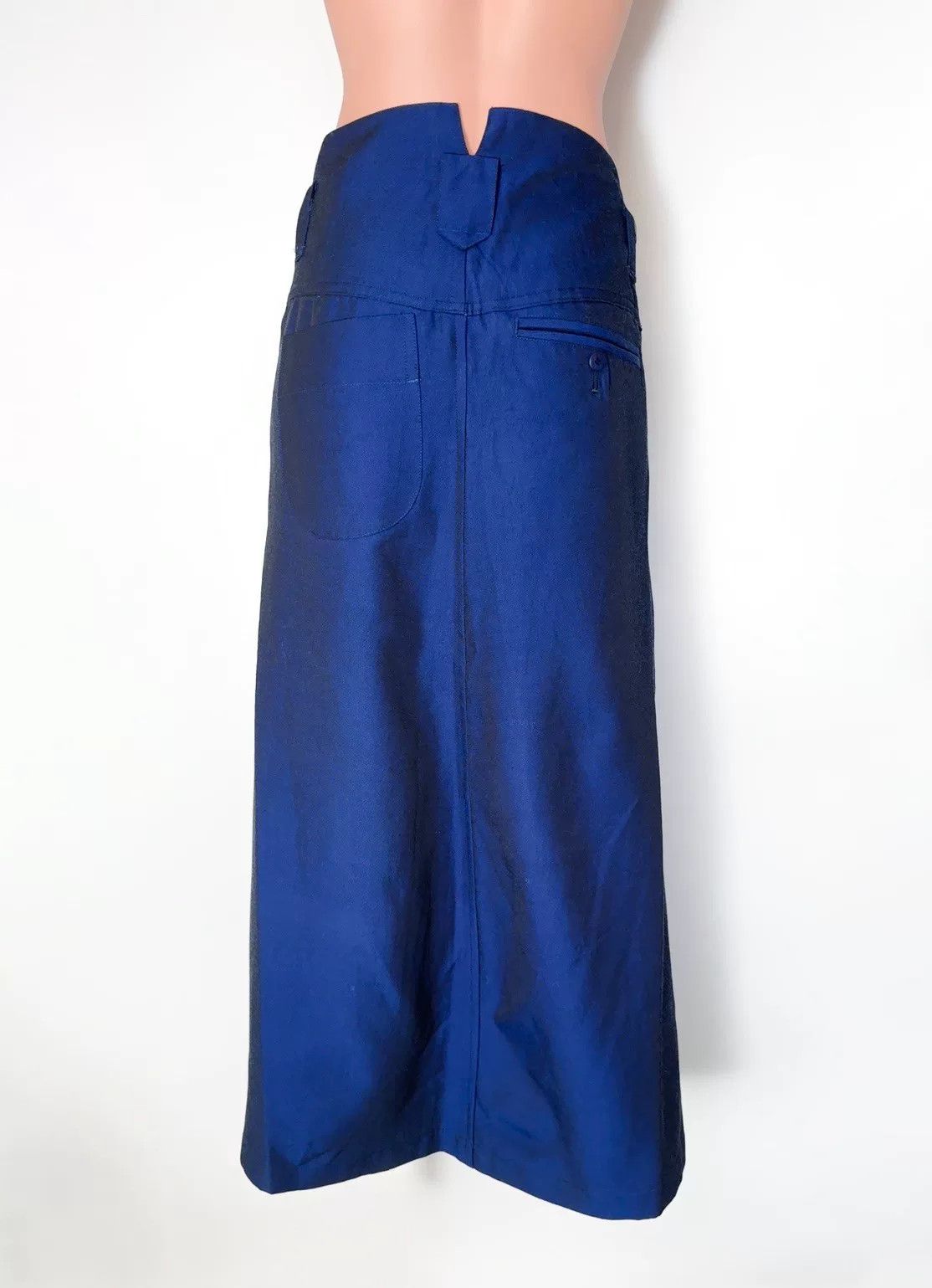 Yohji Yamamoto Yohji Yamamoto Dark Blue Long Skirt Size 23" - 3 Thumbnail