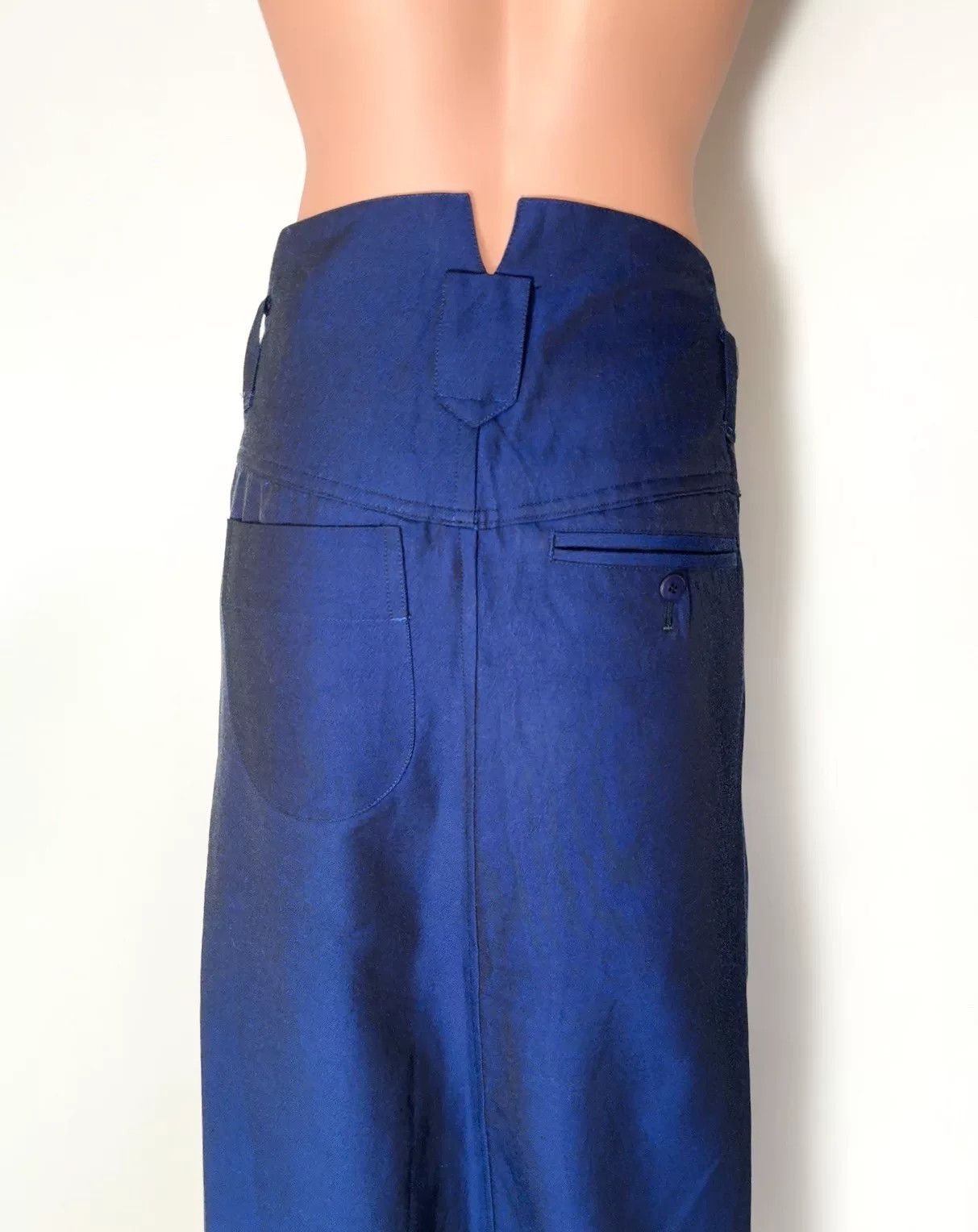 Yohji Yamamoto Yohji Yamamoto Dark Blue Long Skirt Size 23" - 4 Thumbnail