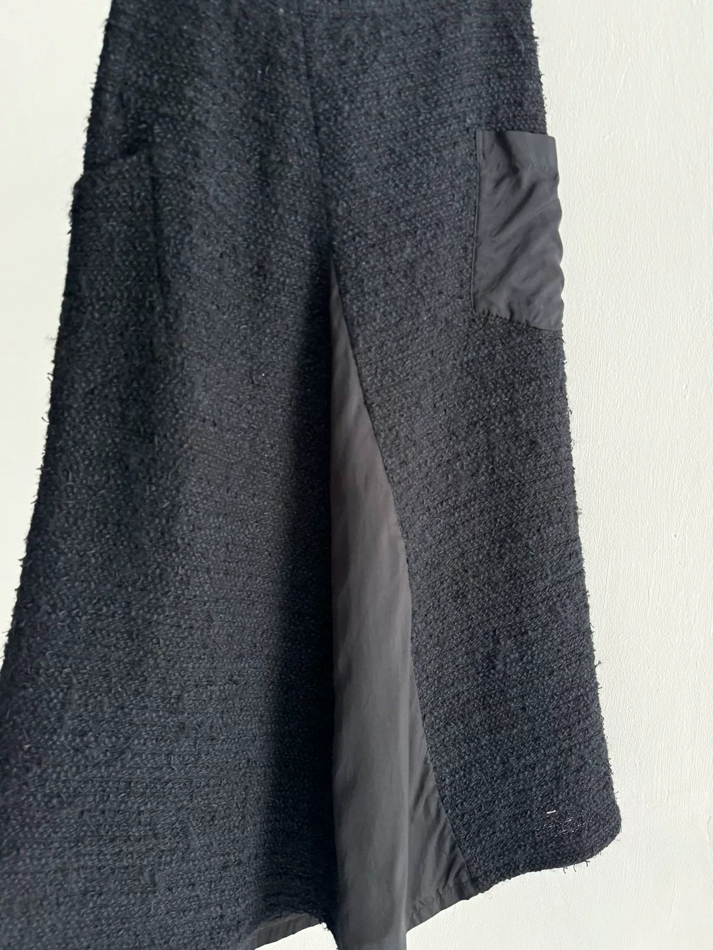 Yohji Yamamoto Yohji Yamamoto Patchwork Wool Midi Skirt Size 27" / US 4 / IT 40 - 6 Thumbnail