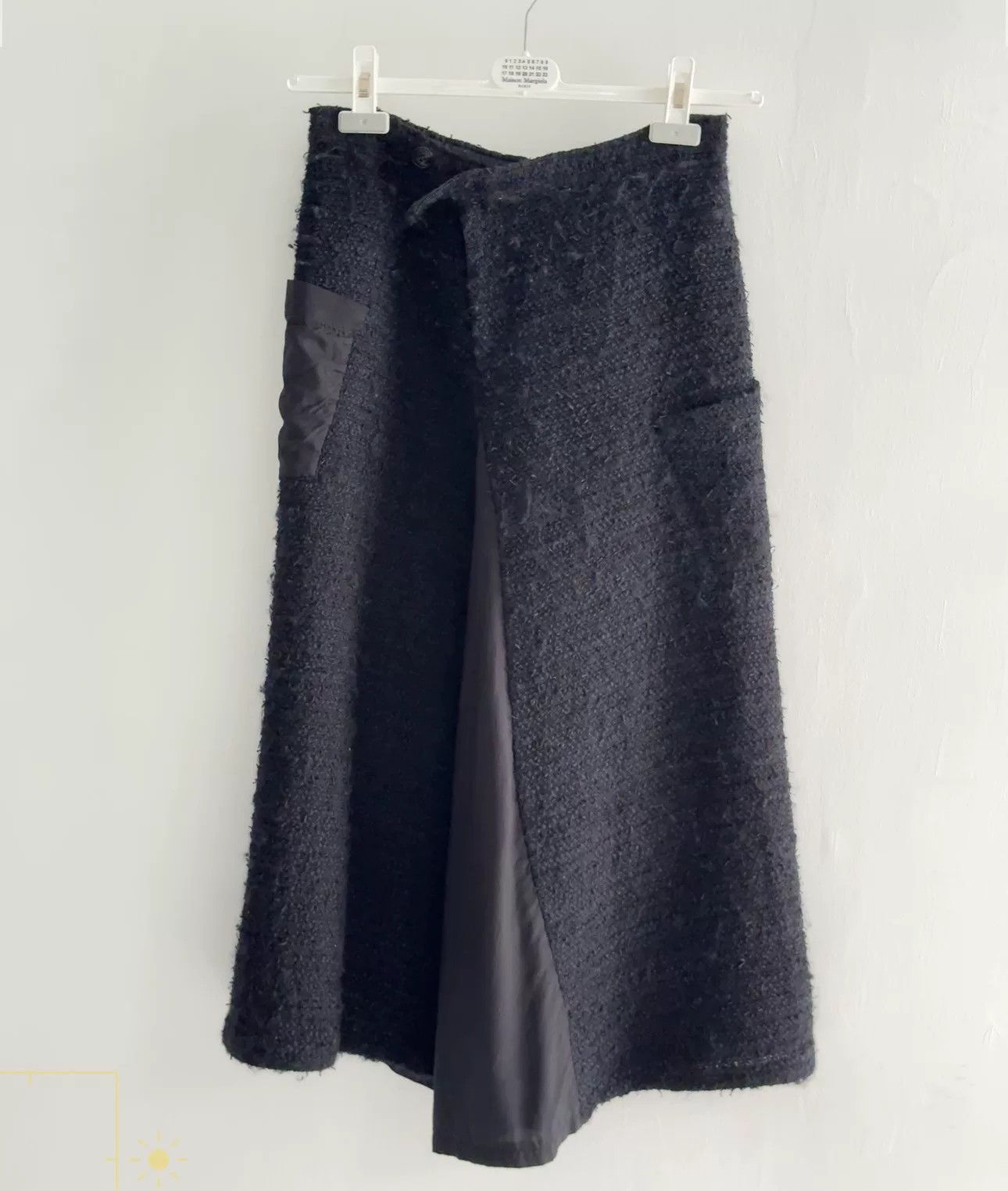 Yohji Yamamoto Yohji Yamamoto Patchwork Wool Midi Skirt Size 27" / US 4 / IT 40 - 4 Thumbnail