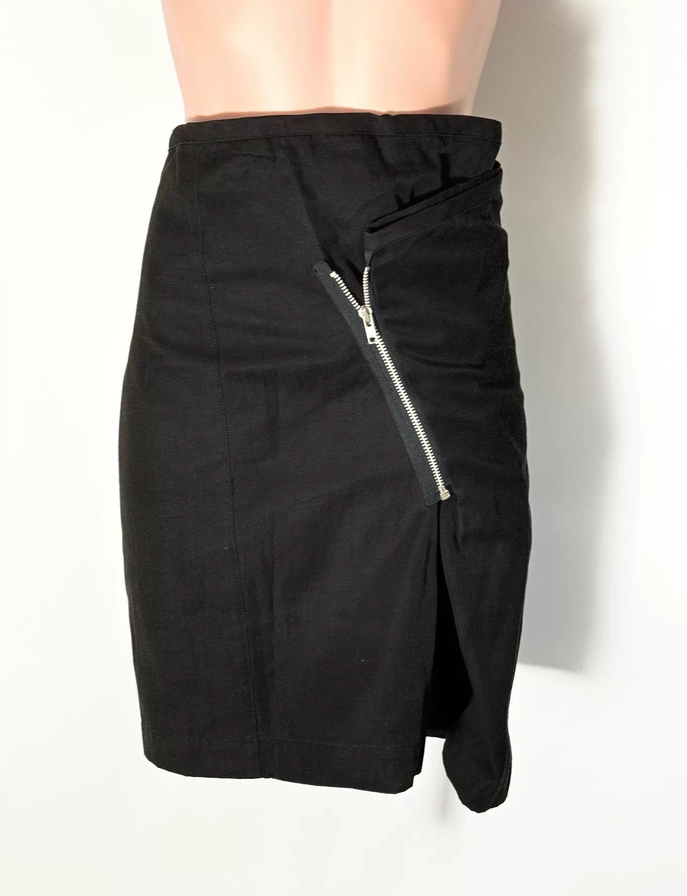 Comme des Garcons Comme des Garçons Black Zipper Skirt Size 23" - 6 Thumbnail