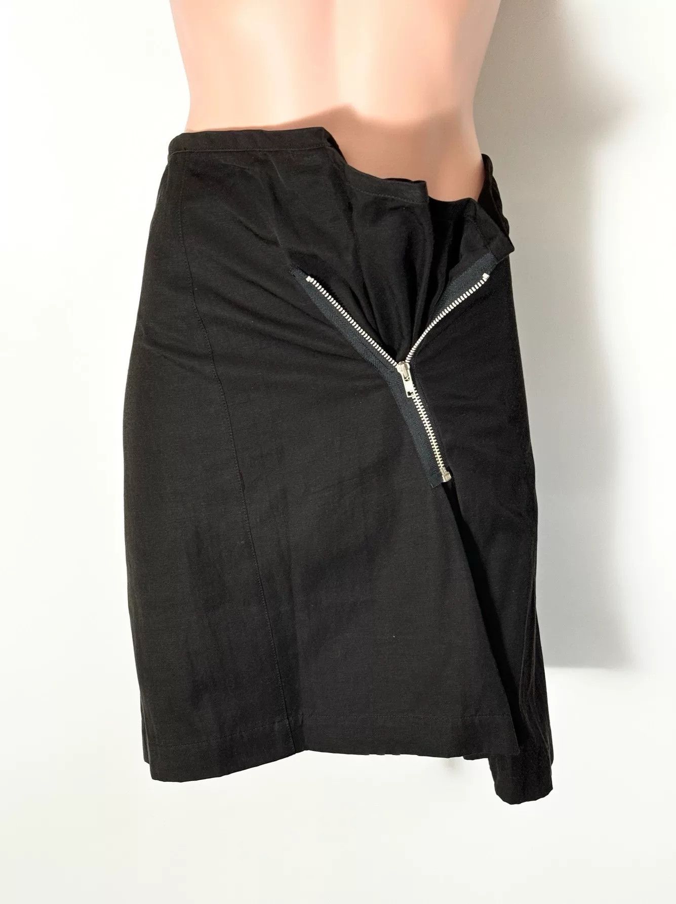 Comme des Garcons Comme des Garçons Black Zipper Skirt Size 23" - 5 Thumbnail