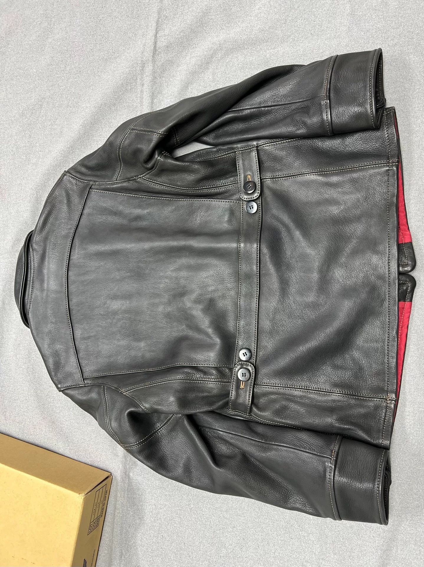 The Flat Head 1930s Leather Rider's Jacket Size US M / EU 48-50 / 2 - 2 Thumbnail