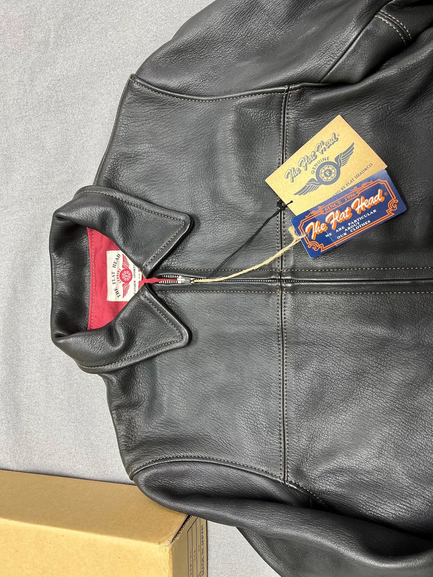 The Flat Head 1930s Leather Rider's Jacket Size US M / EU 48-50 / 2 - 3 Thumbnail