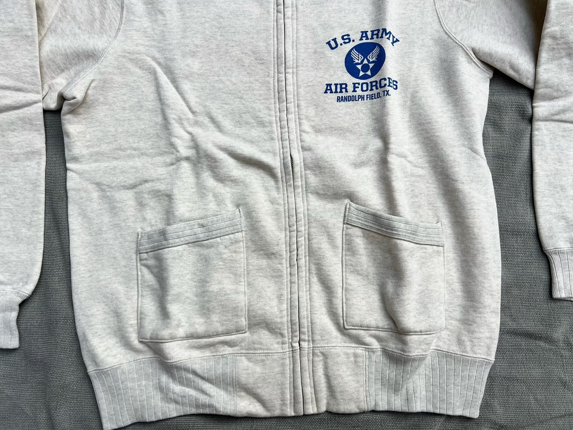 Buzz Rickson's Military Print Zip Hoodie Gray Size US XL / EU 56 / 4 - 4 Thumbnail