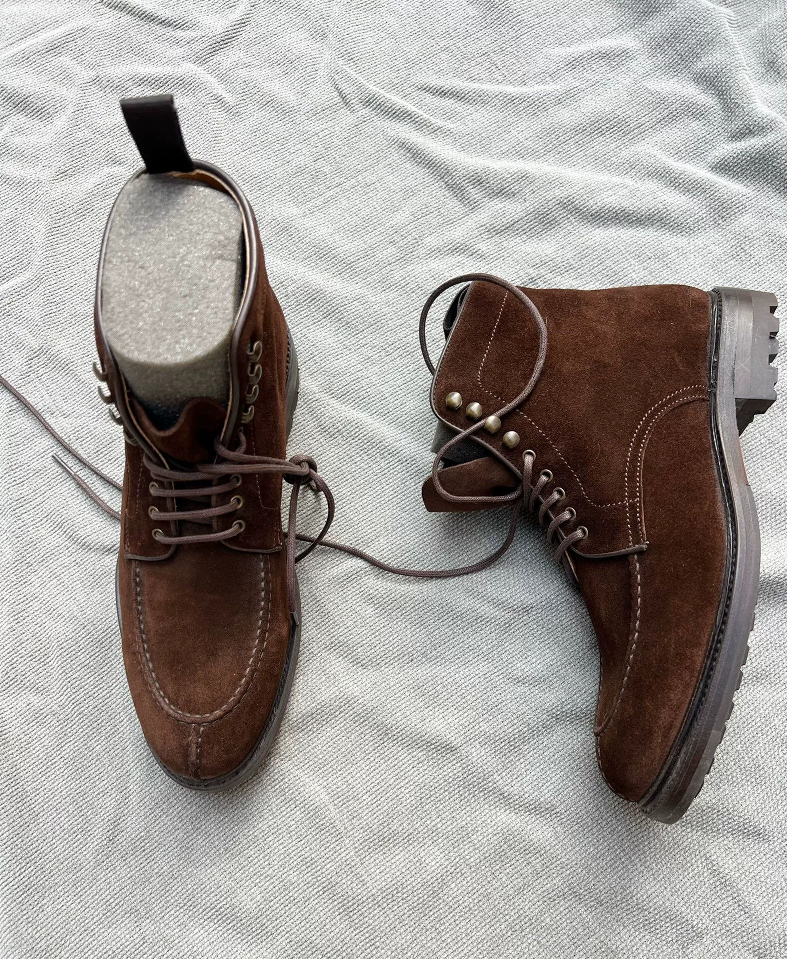Berwick 1707 Berwick1707 Handmade Spanish Suede Tanker Boots Size US 6 / EU 39 - 2 Thumbnail