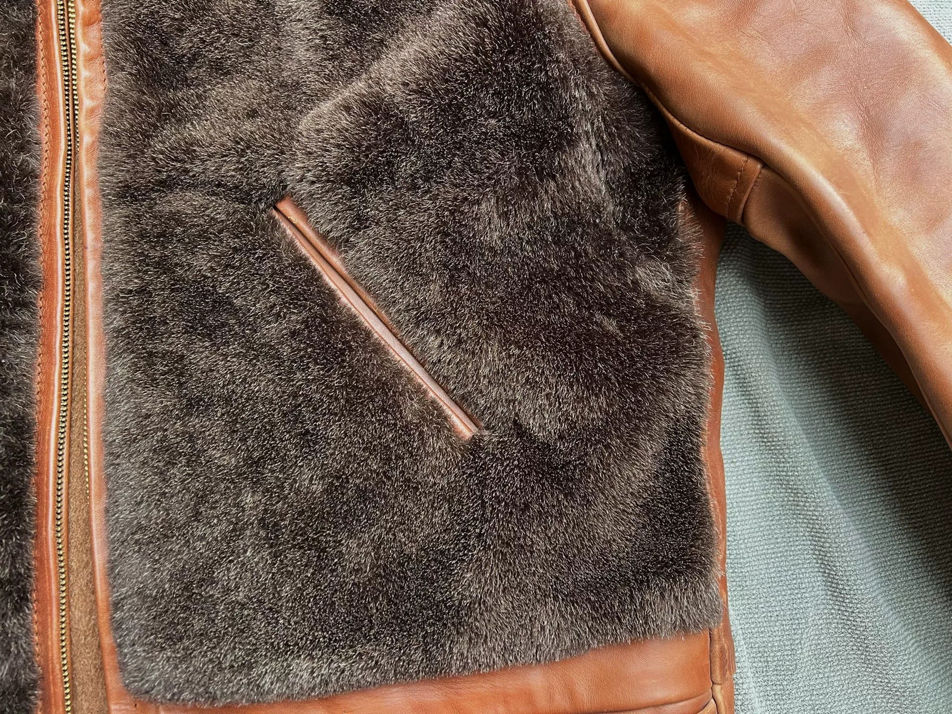 Aero Leathers Custom Brown Bear Jacket by Aero Leather Size US XS / EU 42 / 0 - 6 Thumbnail