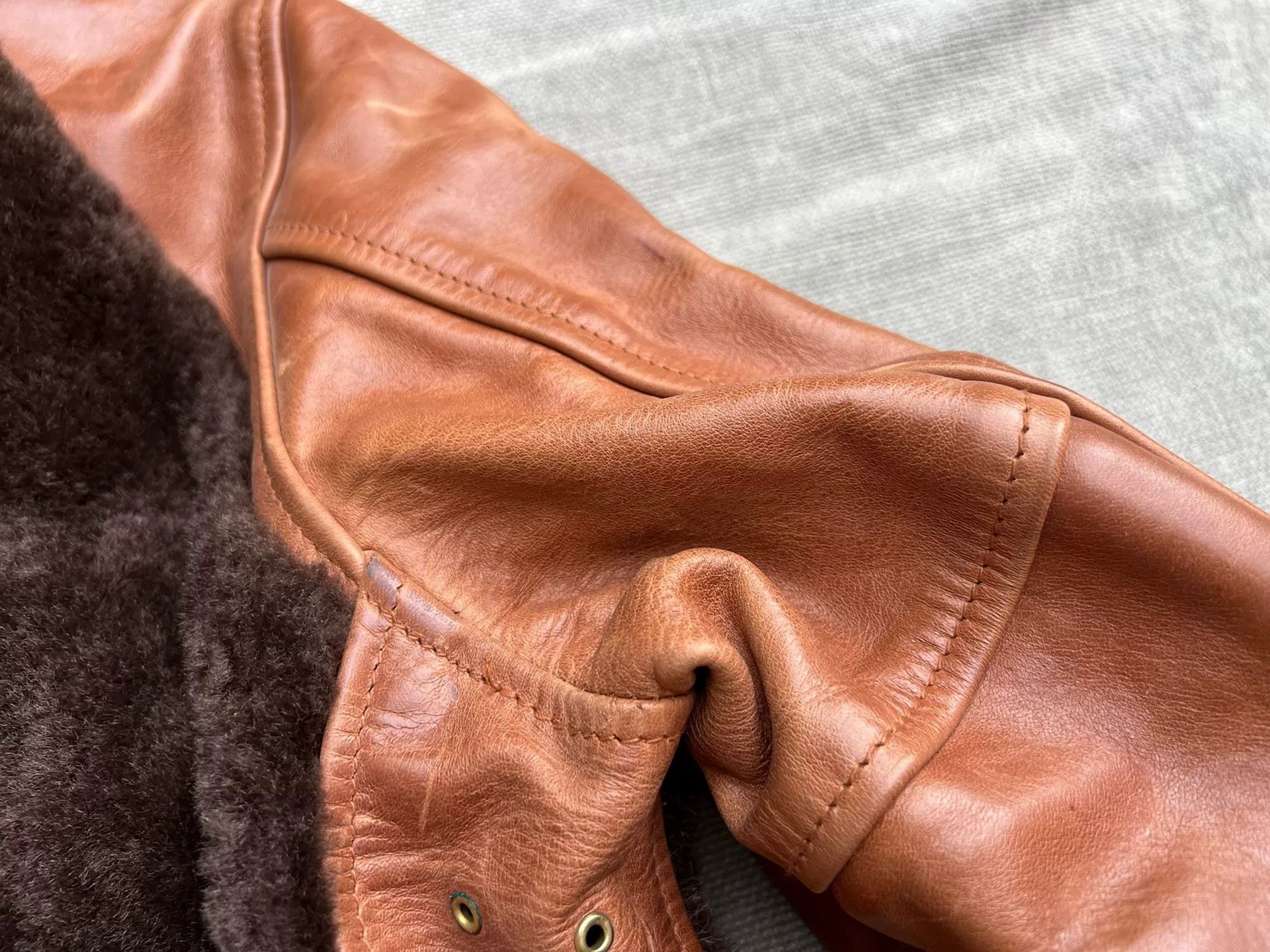 Aero Leathers Custom Brown Bear Jacket by Aero Leather Size US XS / EU 42 / 0 - 8 Thumbnail
